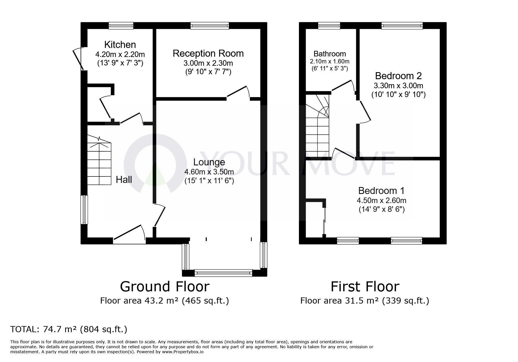 Floorplan of 2 bedroom Semi Detached House to rent, Lister Road, Margate, Kent, CT9