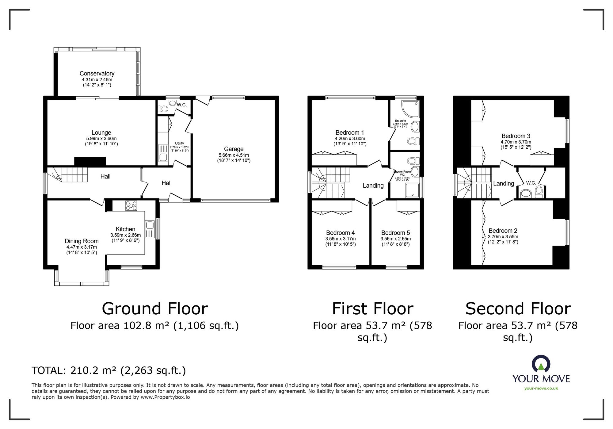 Floorplan of 5 bedroom Detached House for sale, Beech Grove, Cliffsend, Kent, CT12