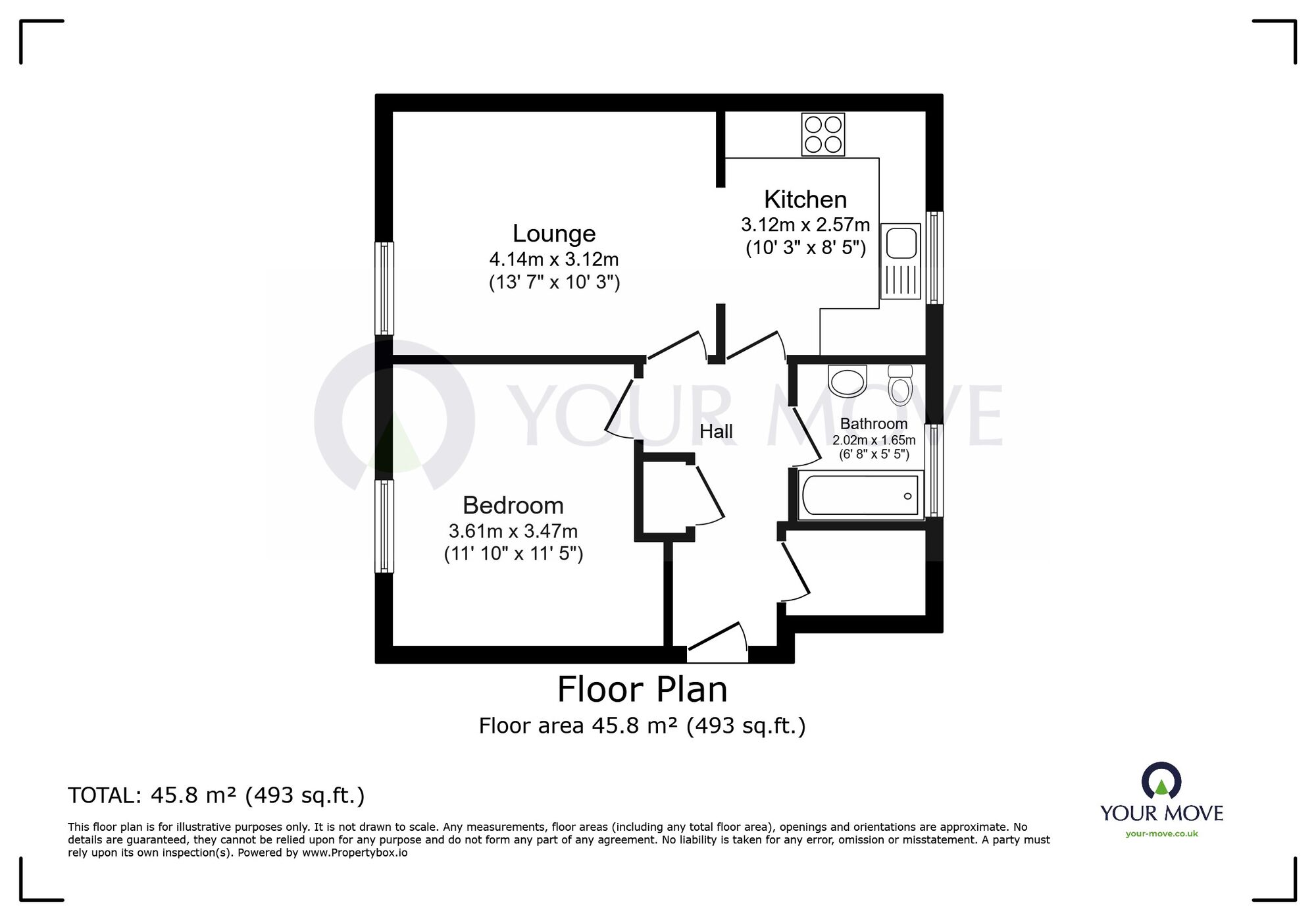 Floorplan of 1 bedroom  House for sale, Whitehall Road, Ramsgate, Kent, CT12