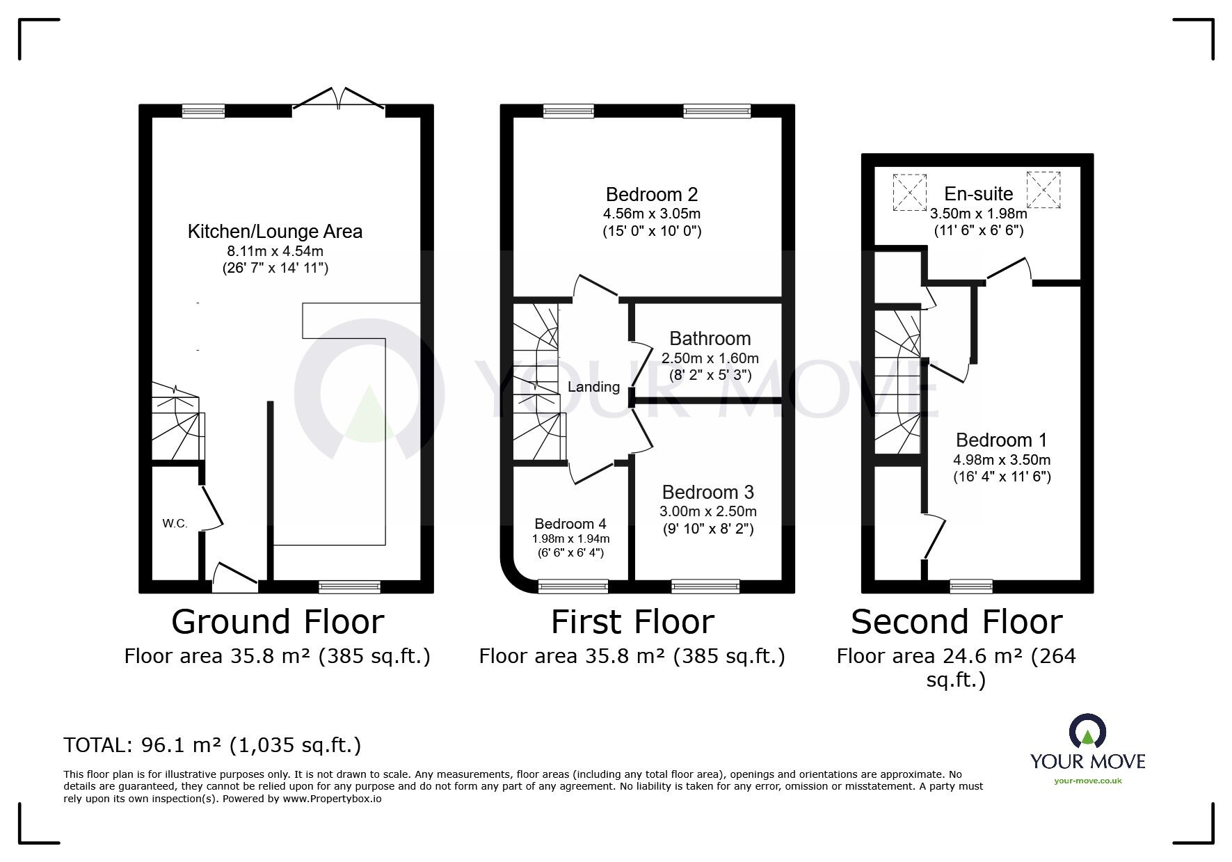 Floorplan of 4 bedroom Semi Detached House to rent, Lillian Road, Ramsgate, Kent, CT11