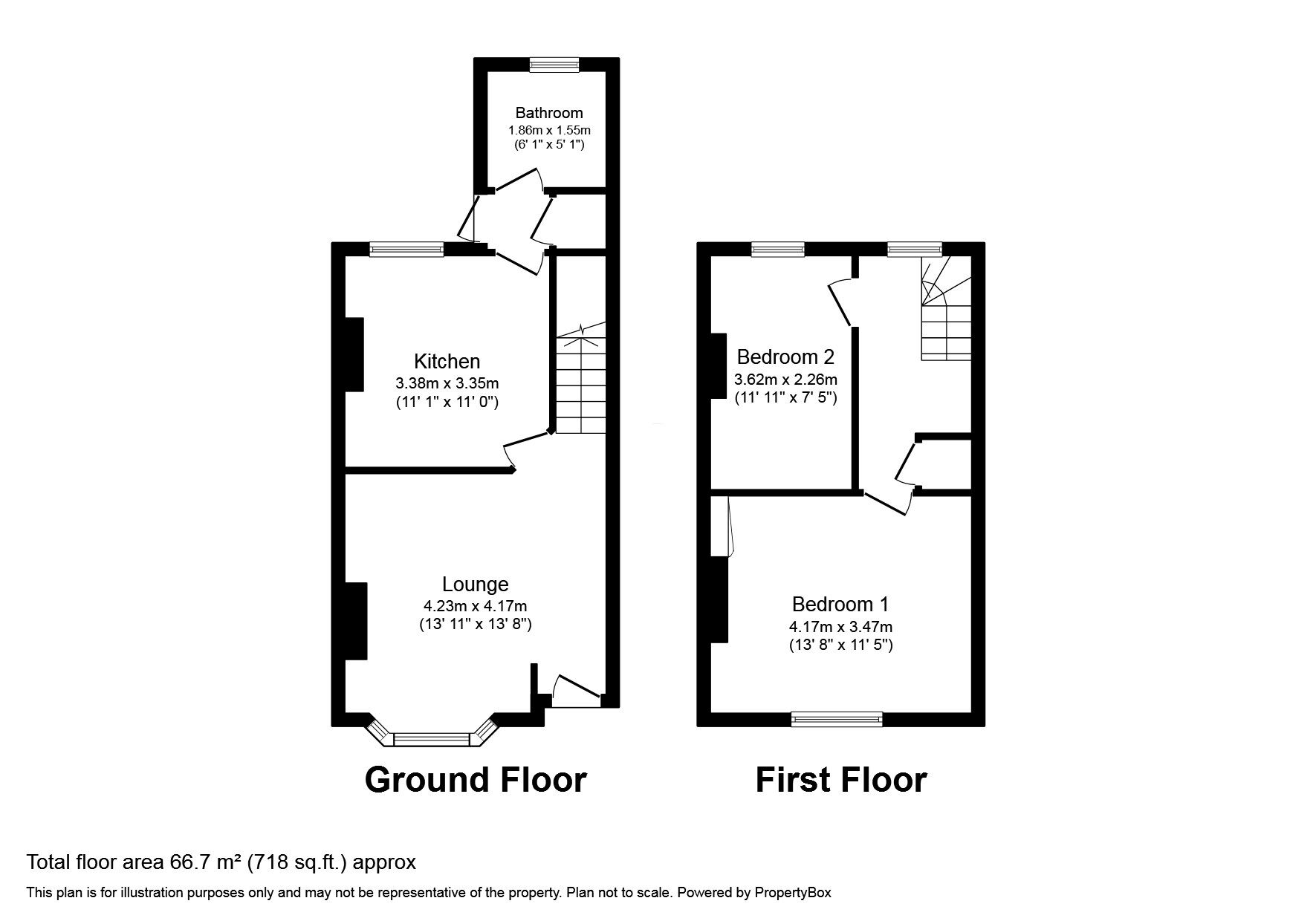 Floorplan of 2 bedroom Semi Detached House for sale, Chapel Road, Ramsgate, Kent, CT11