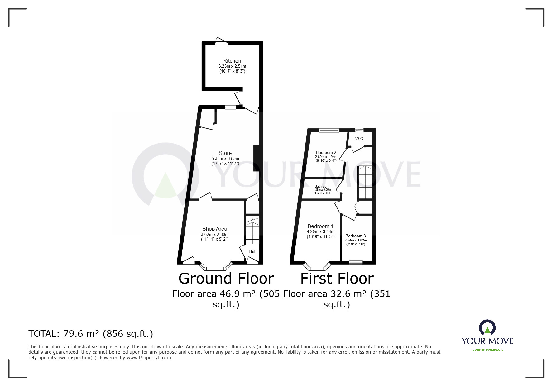 Floorplan of 2 bedroom Mid Terrace House for sale, St. Lukes Avenue, Ramsgate, Kent, CT11