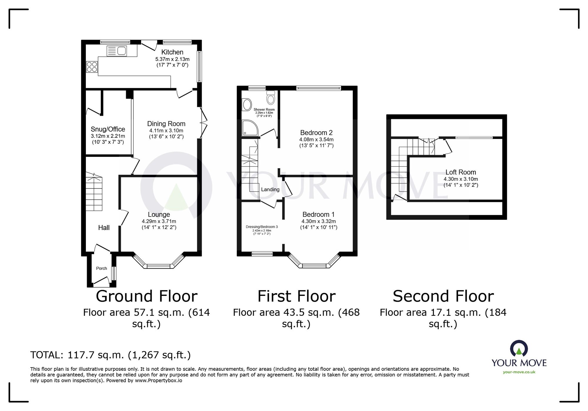 Floorplan of 4 bedroom End Terrace House for sale, Beacon Road, Broadstairs, Kent, CT10