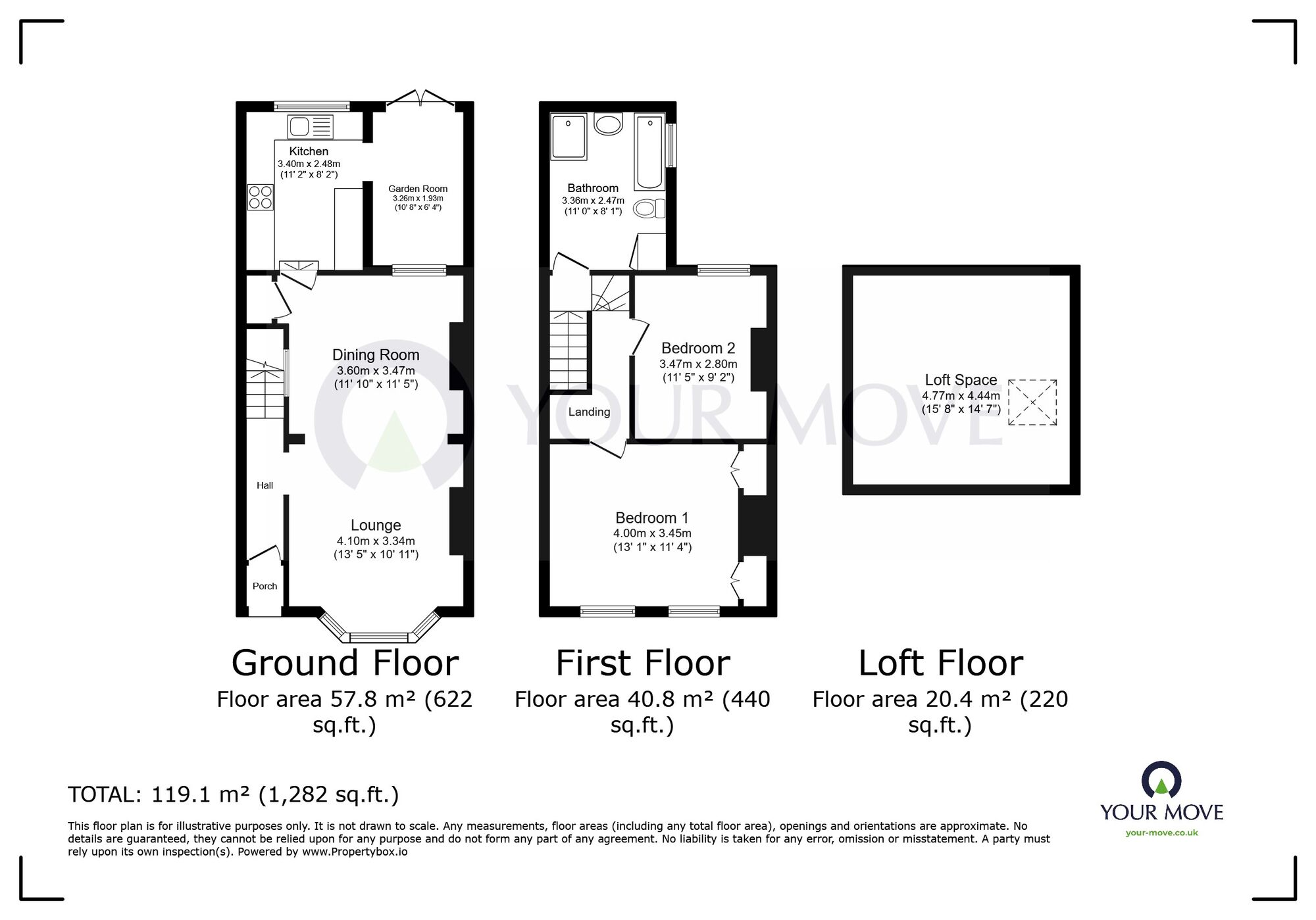 Floorplan of 2 bedroom Mid Terrace House for sale, Percy Road, Ramsgate, Kent, CT11