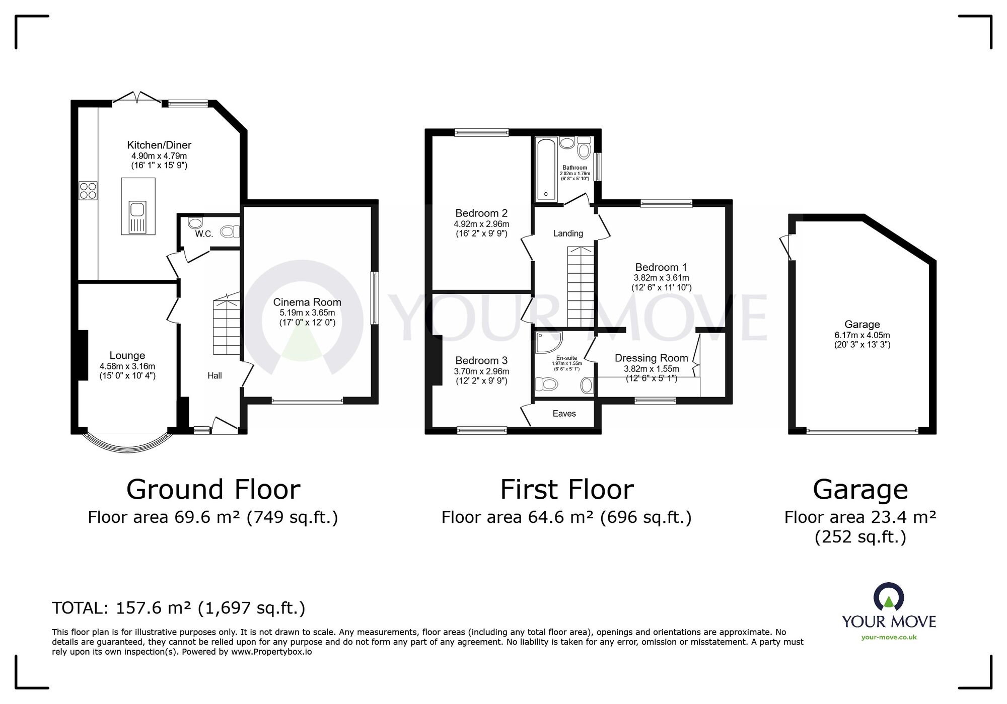 Floorplan of 3 bedroom Semi Detached House for sale, Margate Road, Ramsgate, Kent, CT12