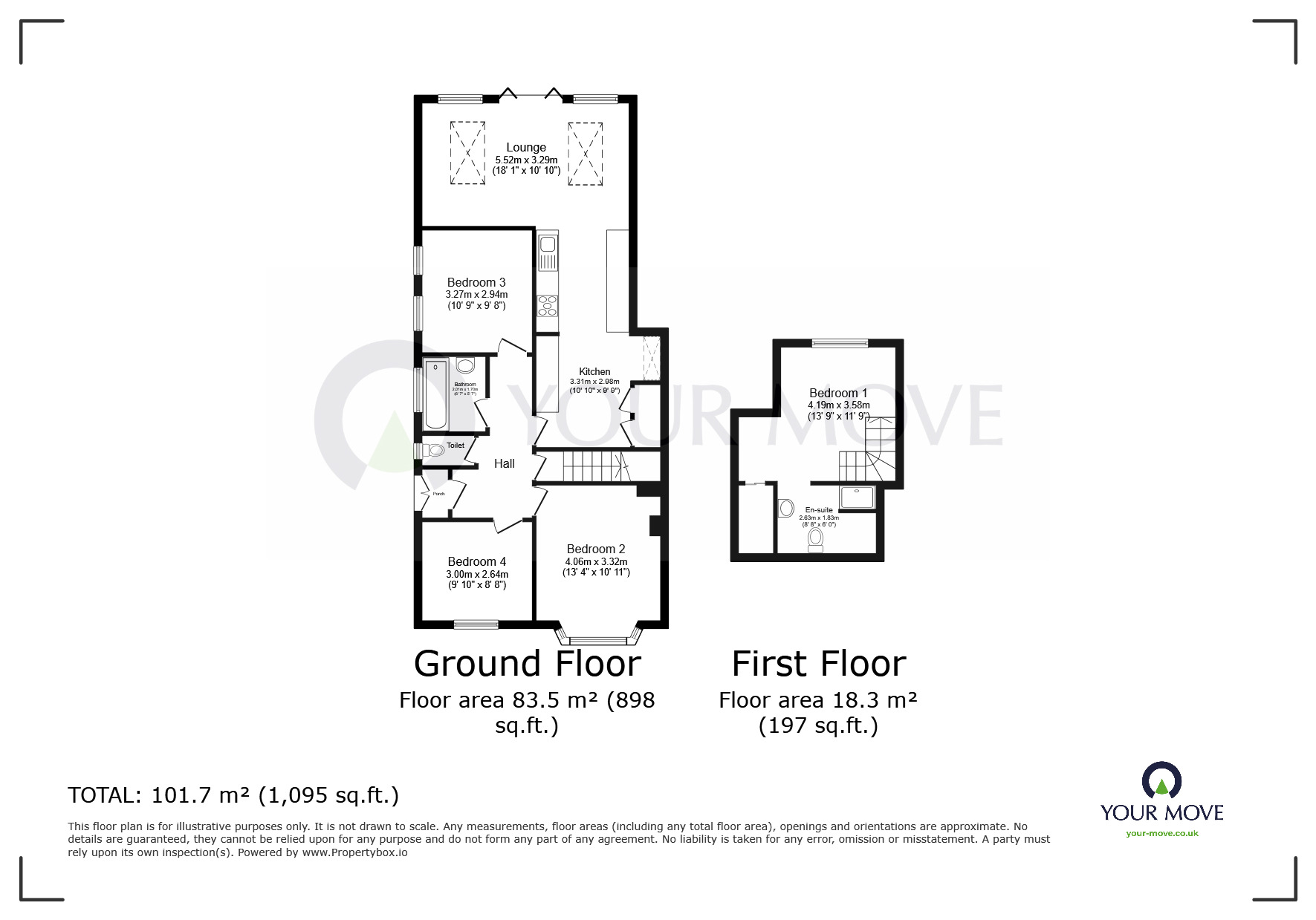 Floorplan of 4 bedroom Semi Detached Bungalow for sale, Gilbert Road, Ramsgate, Kent, CT11