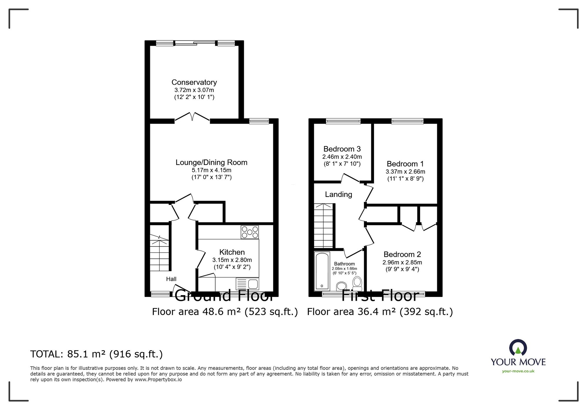 Floorplan of 3 bedroom Semi Detached House for sale, Beechcroft Gardens, Ramsgate, Kent, CT11