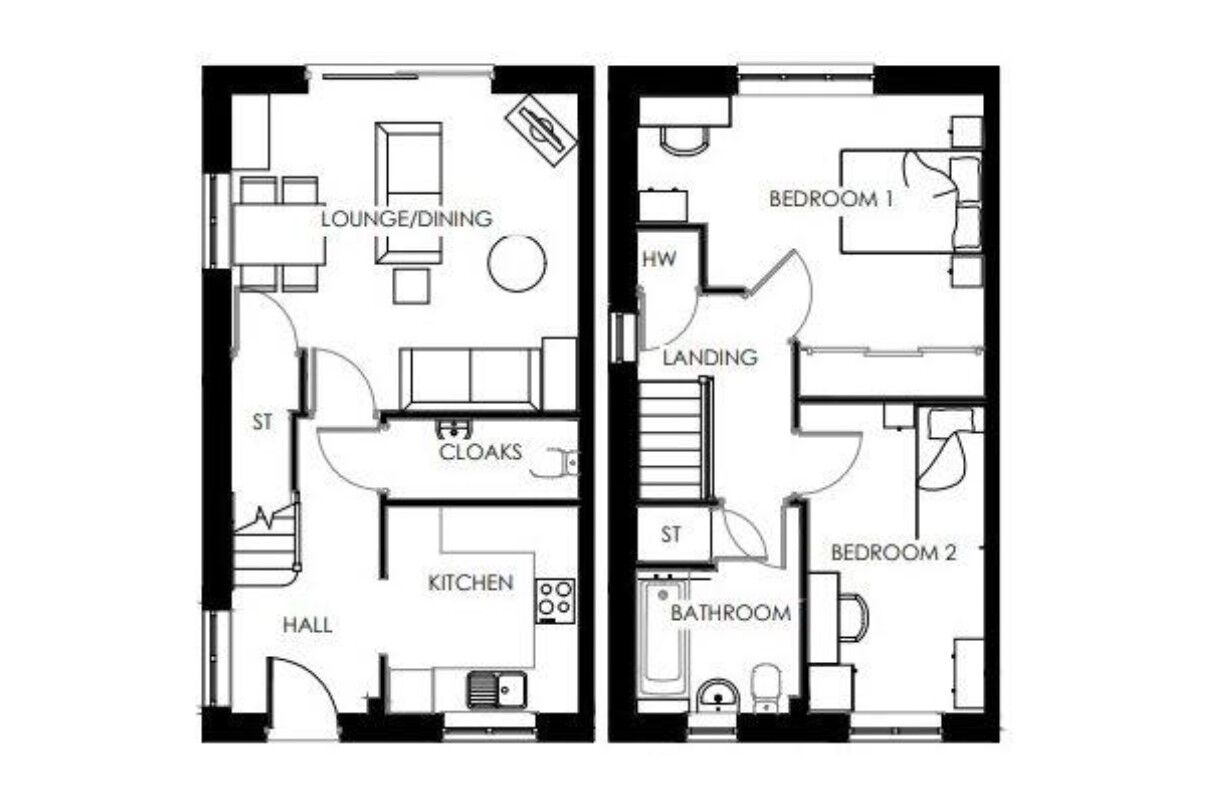 Floorplan of 2 bedroom Semi Detached House for sale, Gloster Drive, Manston, Ramsgate, CT12