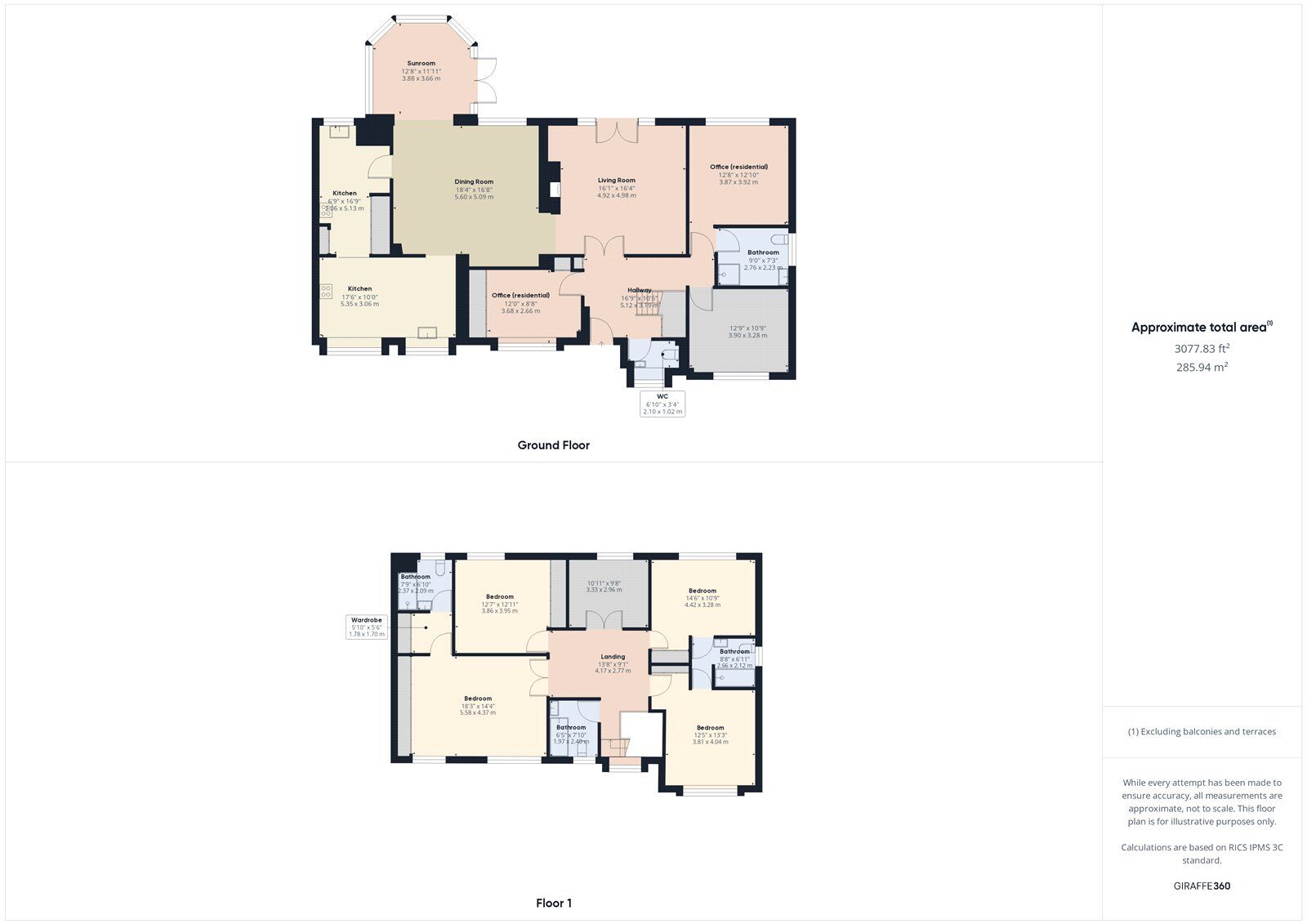 Floorplan of 7 bedroom Detached House to rent, Burntwood Avenue, Hornchurch, Essex, RM11