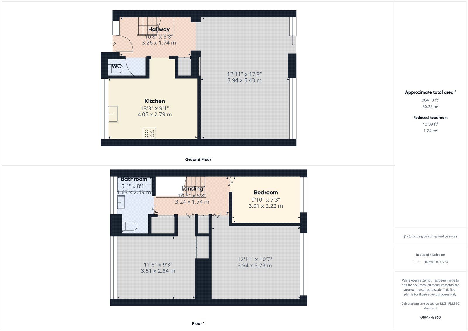 Floorplan of 3 bedroom Mid Terrace House to rent, Quarles Close, Romford, RM5