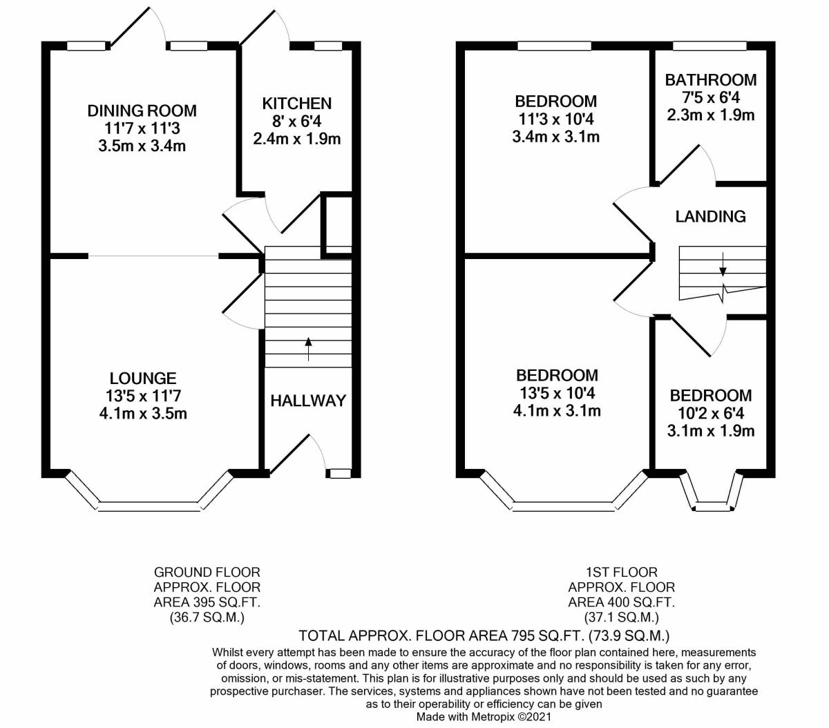 Floorplan of 3 bedroom Mid Terrace House to rent, Carlton Road, Romford, RM2