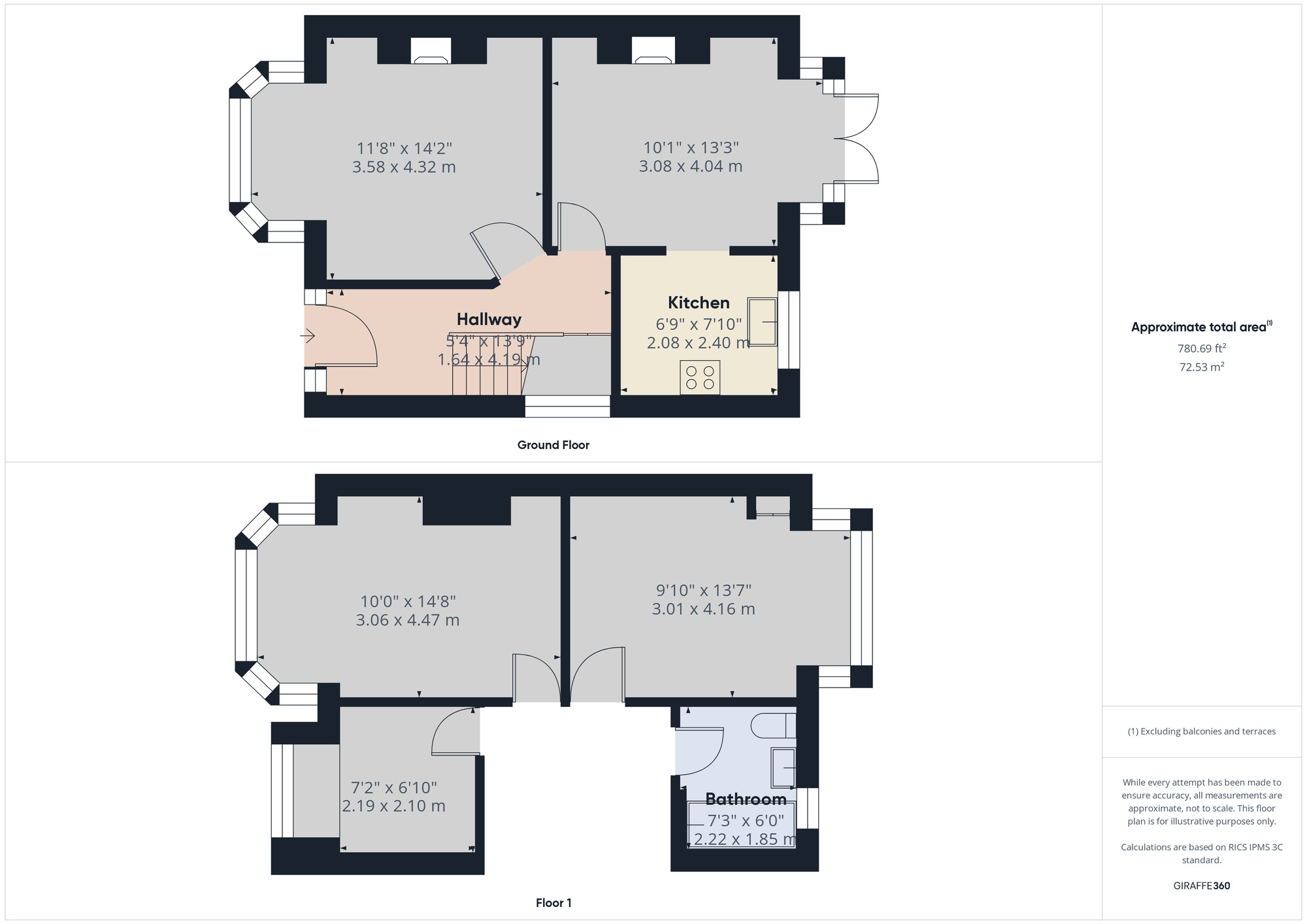 Floorplan of 3 bedroom Mid Terrace House to rent, Carlton Road, Gidea Park, Romford, RM2