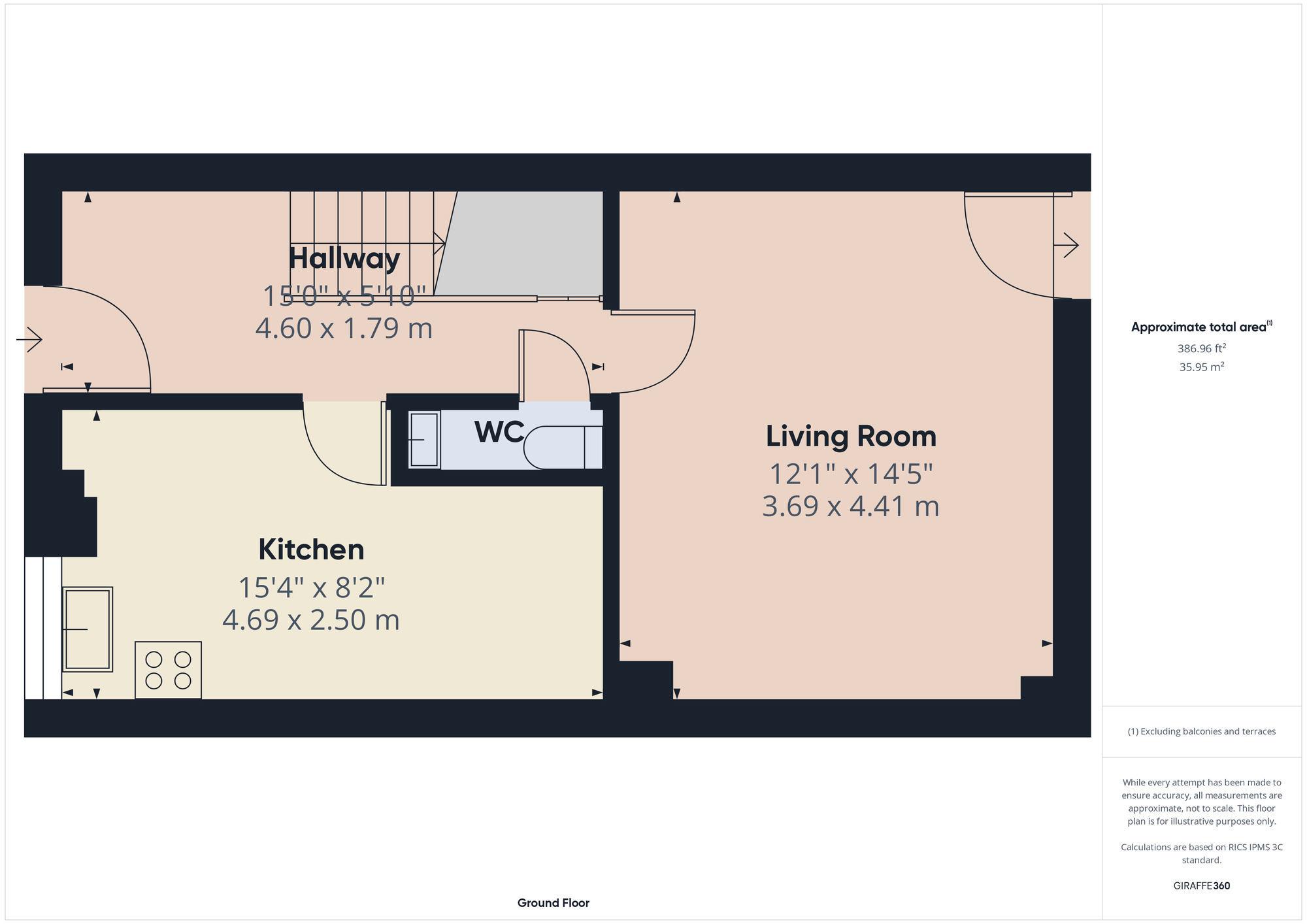 Floorplan of 2 bedroom End Terrace House for sale, Pontypool Walk, Romford, RM3