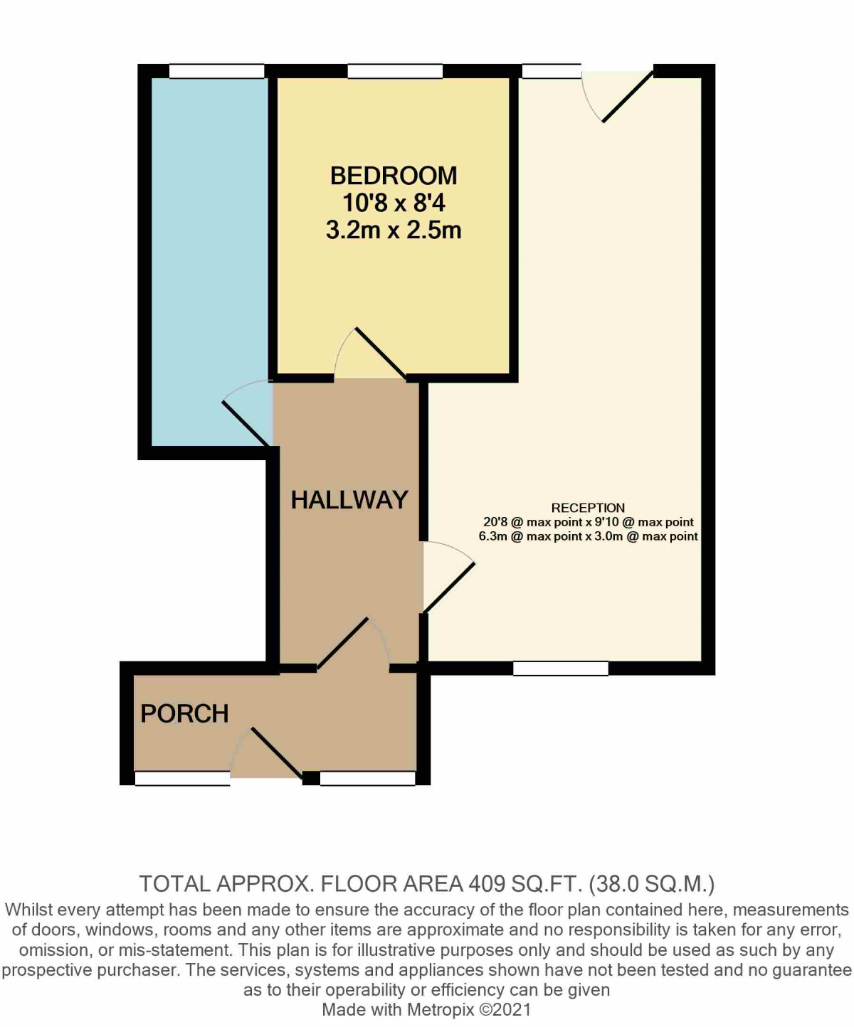 Floorplan of 1 bedroom  Flat to rent, Somerset Gardens, Hornchurch, Essex, RM11