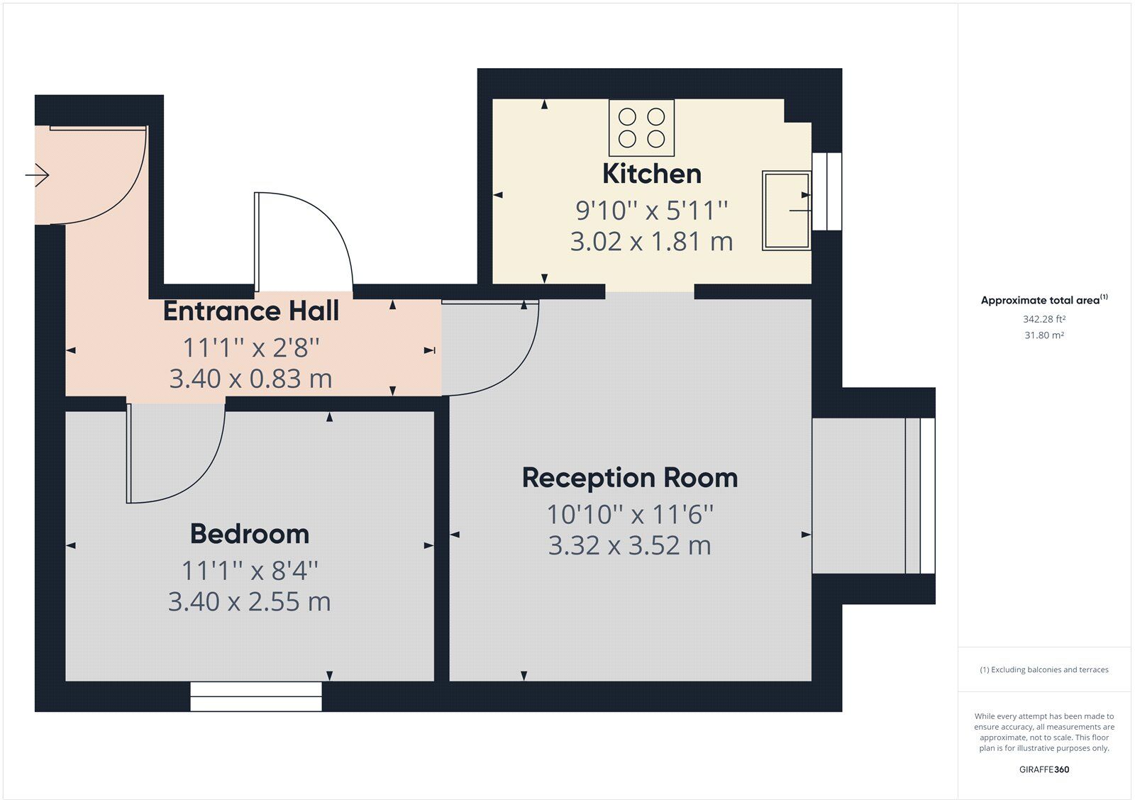 Floorplan of 1 bedroom  Flat to rent, Rushdon Close, Romford, RM1