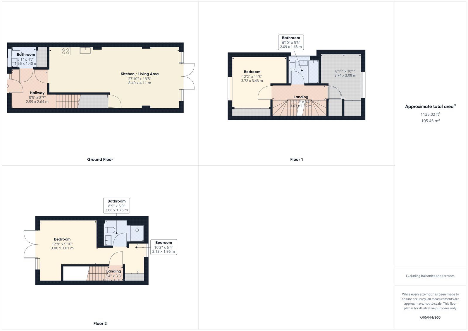 Floorplan of 3 bedroom Mid Terrace House to rent, Charlock Close, Romford, RM3