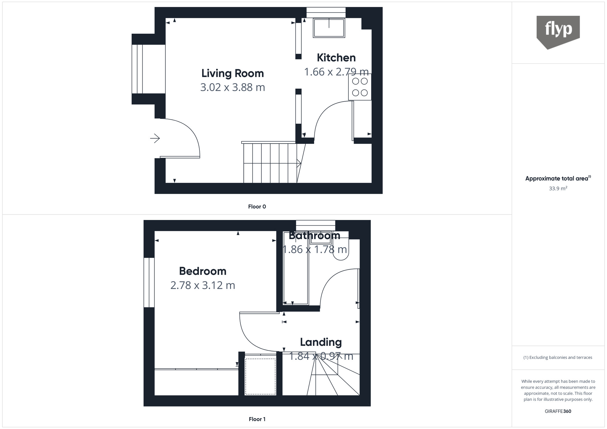 Floorplan of 1 bedroom Semi Detached House for sale, Juniper Way, Romford, RM3