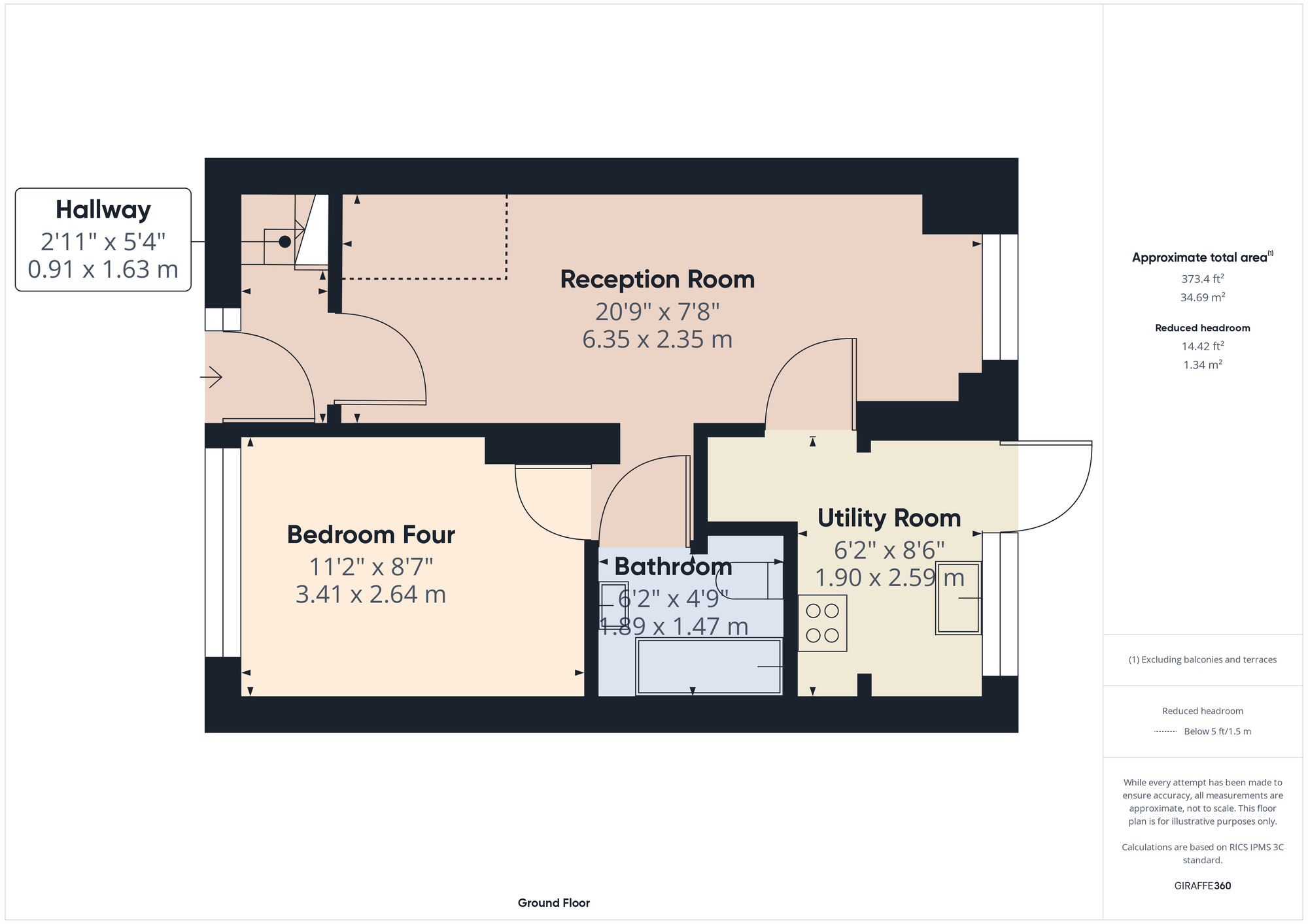 Floorplan of 4 bedroom Mid Terrace House for sale, Charlotte Gardens, Romford, RM5