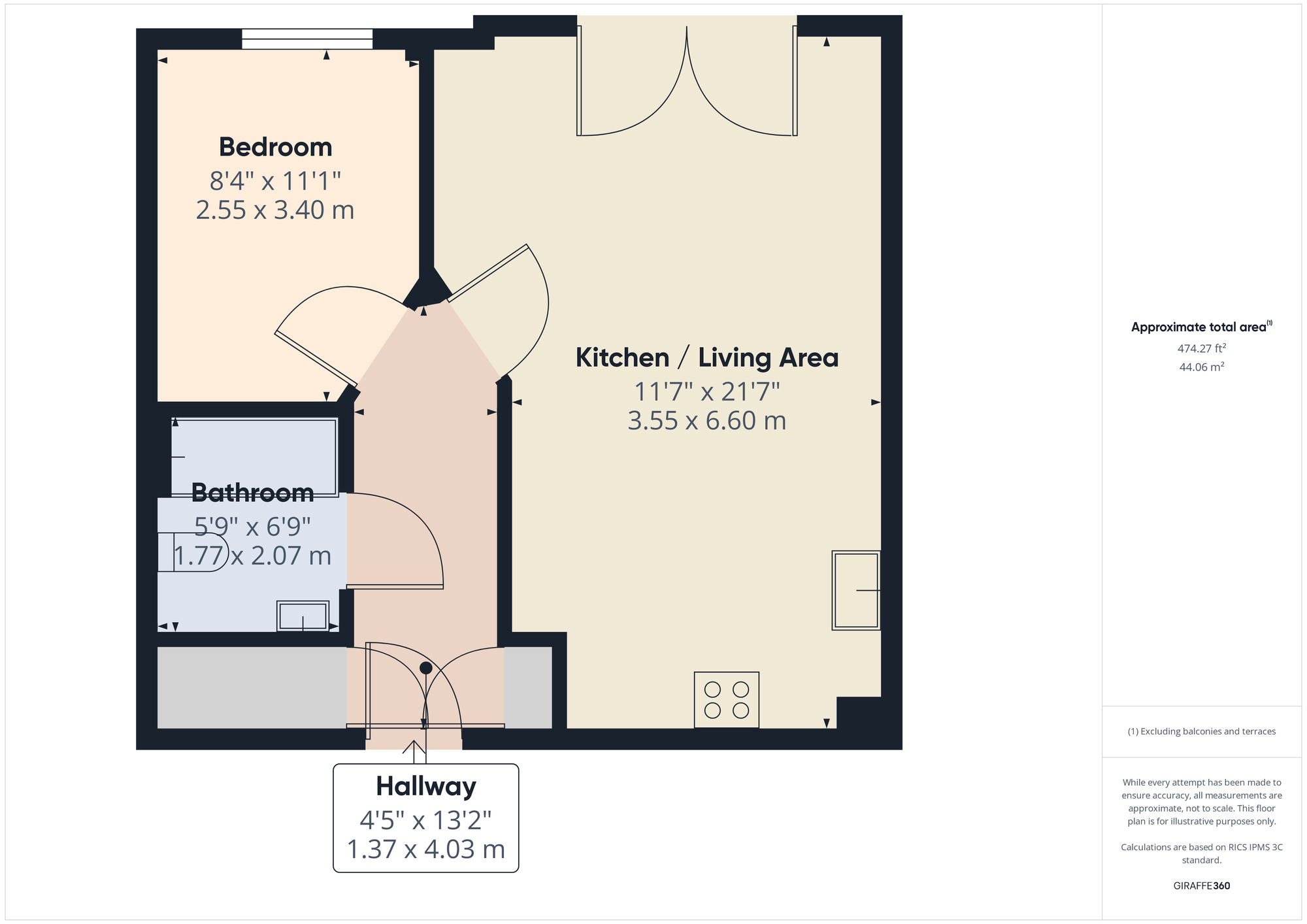 Floorplan of 1 bedroom  Flat for sale, Maxwell Road, Romford, RM7