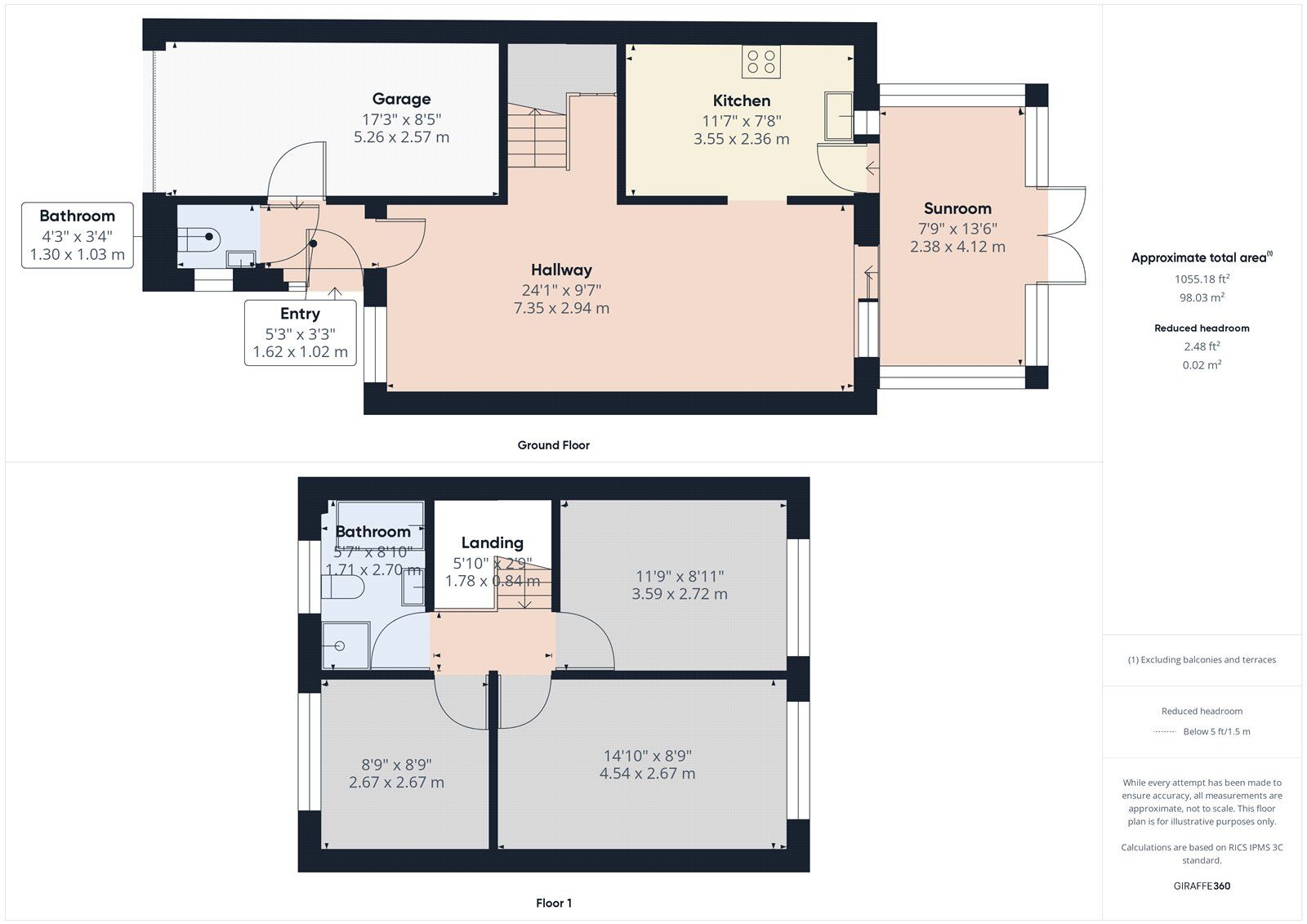 Floorplan of 3 bedroom  House to rent, Catherine Road, Romford, RM2