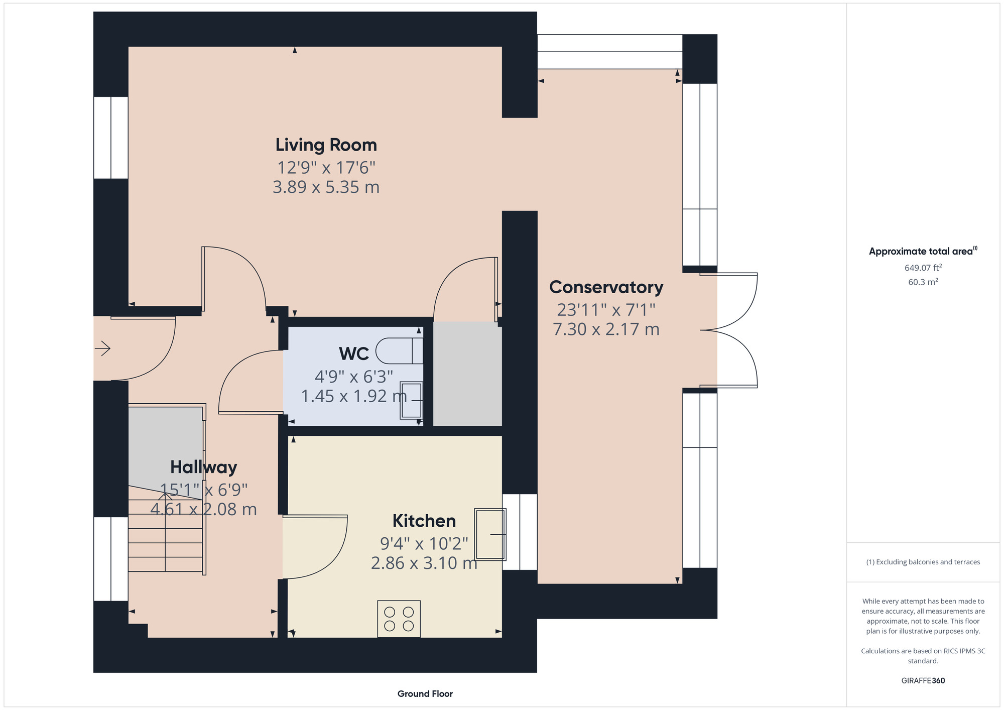 Floorplan of 3 bedroom Semi Detached House for sale, Sudbury Close, Romford, RM3