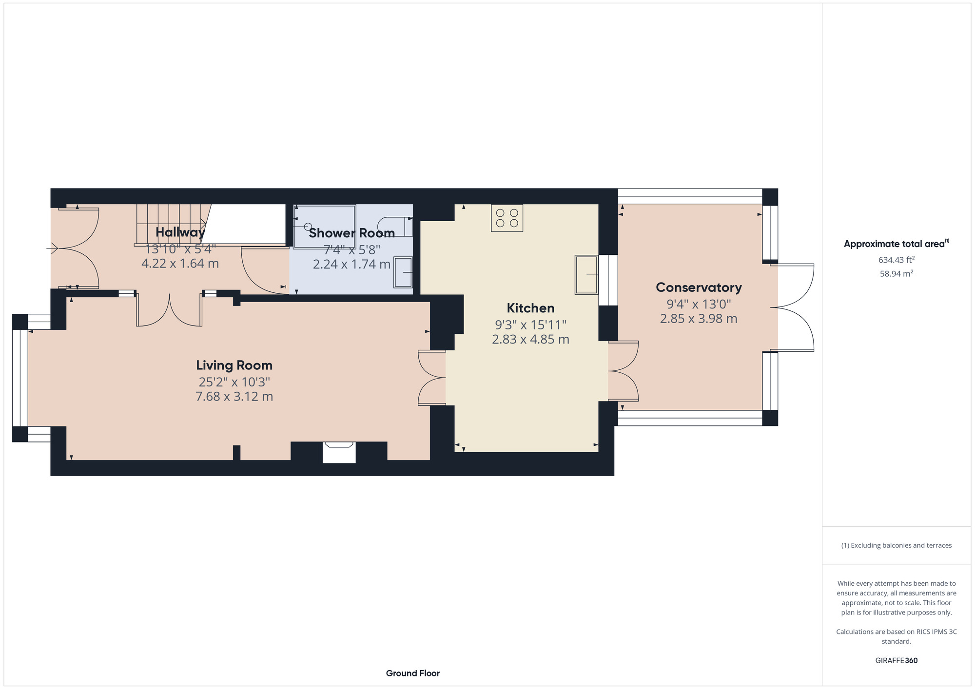 Floorplan of 4 bedroom Semi Detached House for sale, Cross Road, Mawneys, Romford, RM7