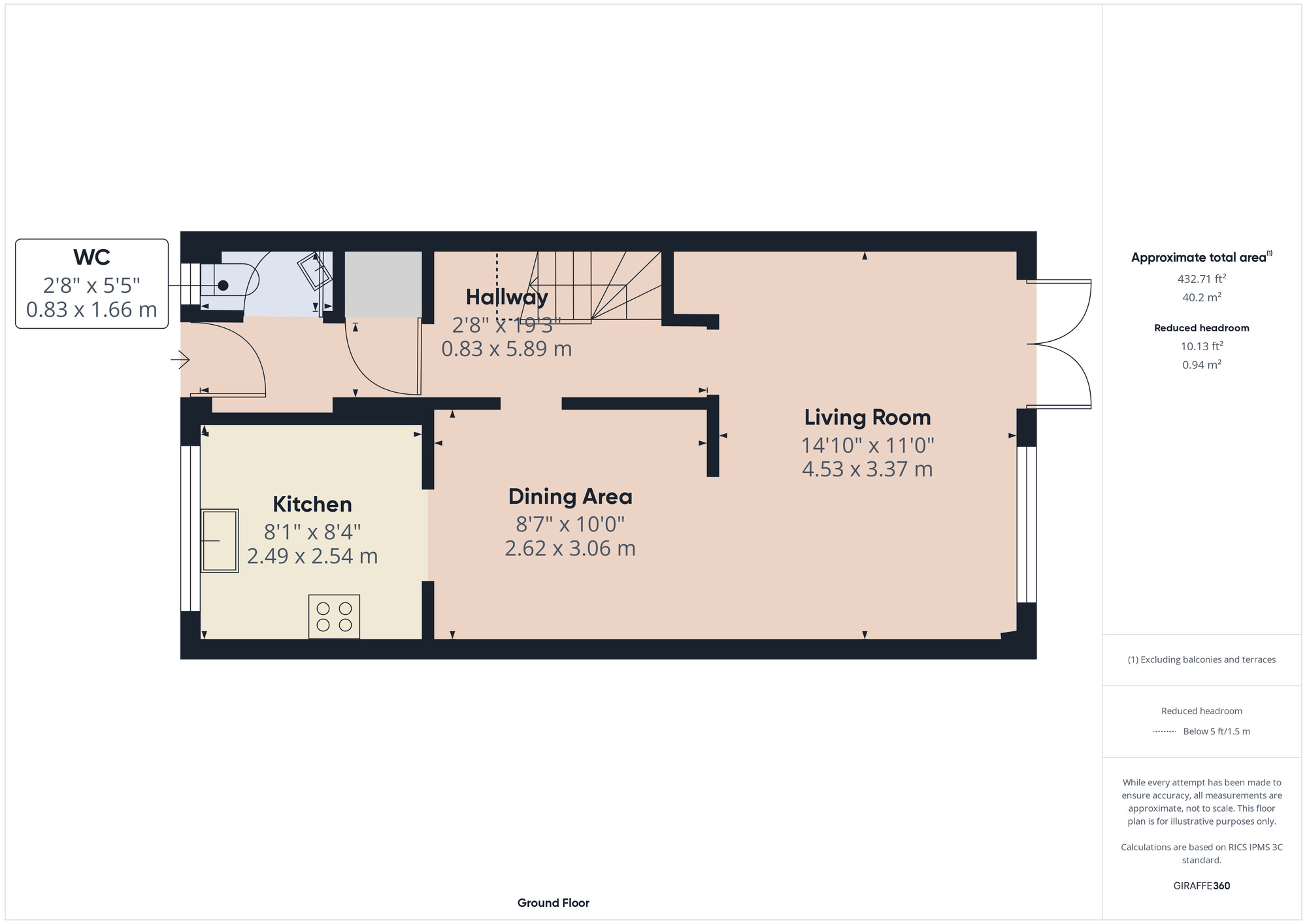 Floorplan of 3 bedroom Semi Detached House for sale, Oxford Road, Romford, RM3