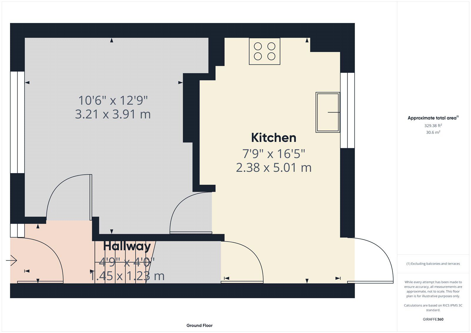 Floorplan of 3 bedroom Mid Terrace House to rent, Rochford Green, Loughton, Essex, IG10