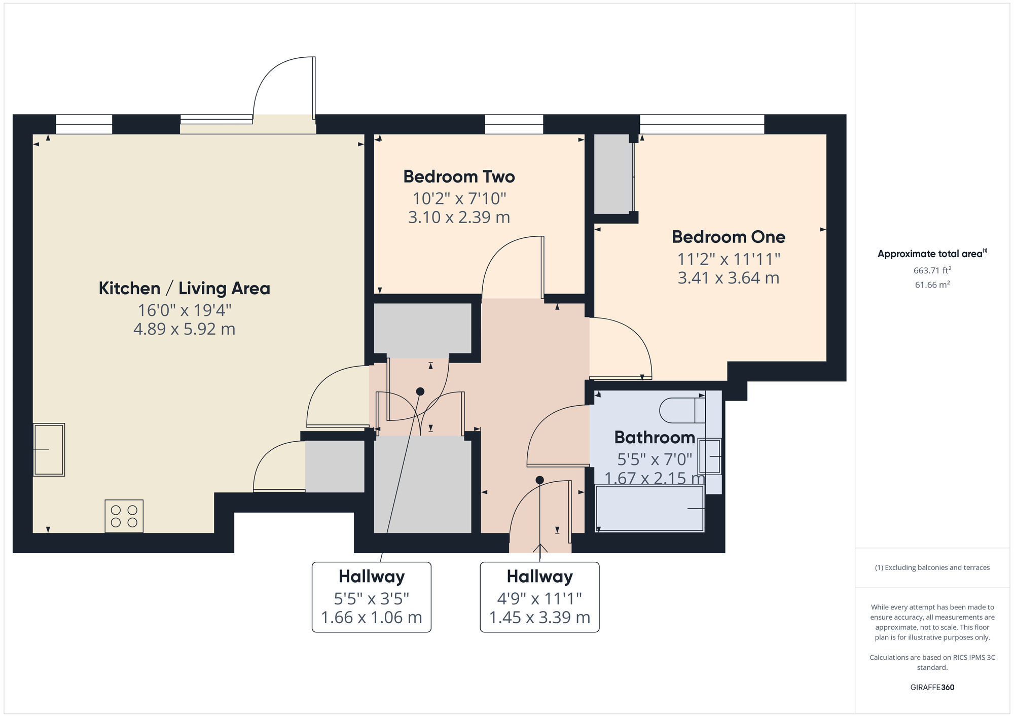 Floorplan of 2 bedroom  Flat for sale, Hazelnut Court, Romford, RM3