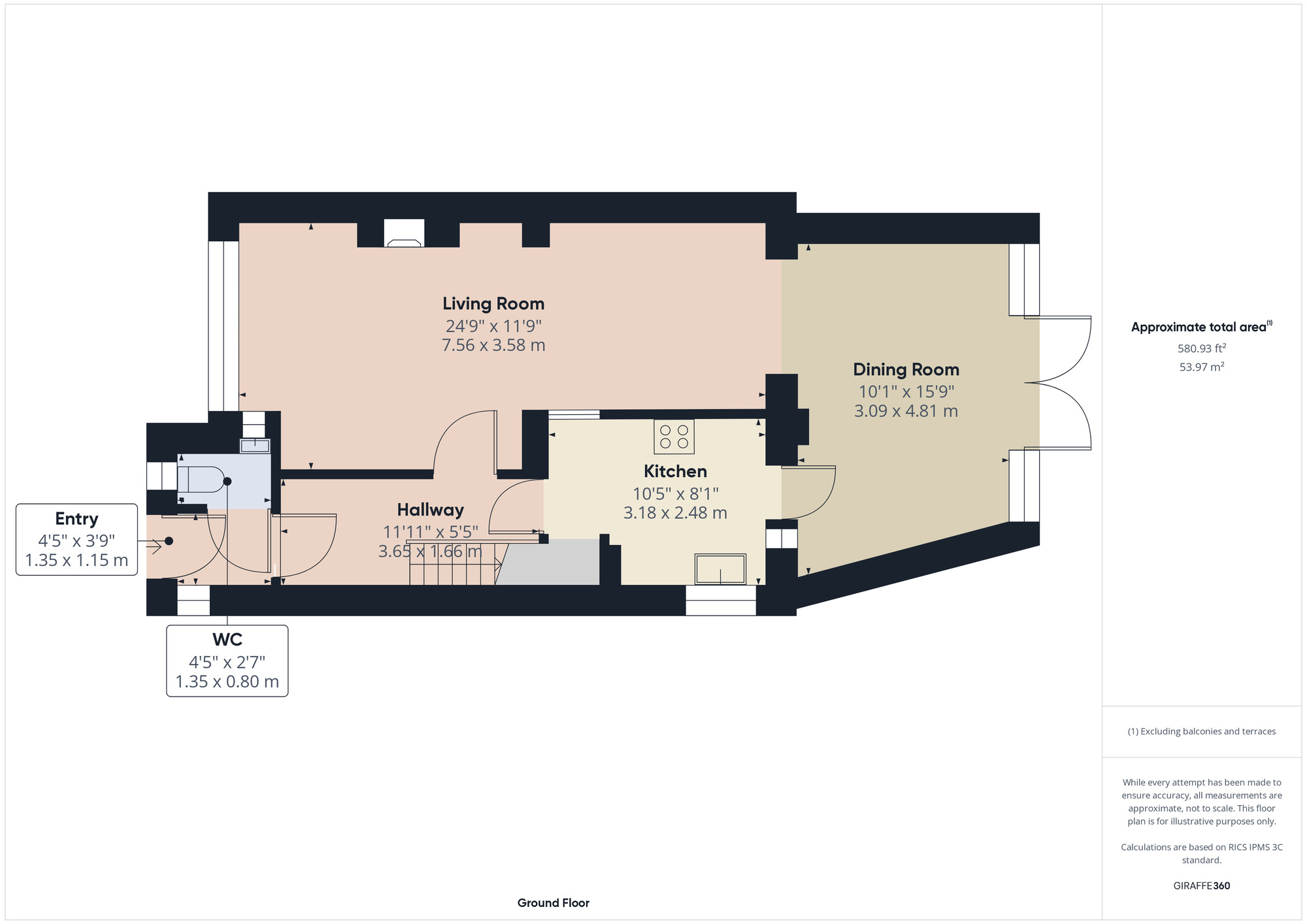 Floorplan of 3 bedroom Semi Detached House for sale, Dover Close, Romford, RM5