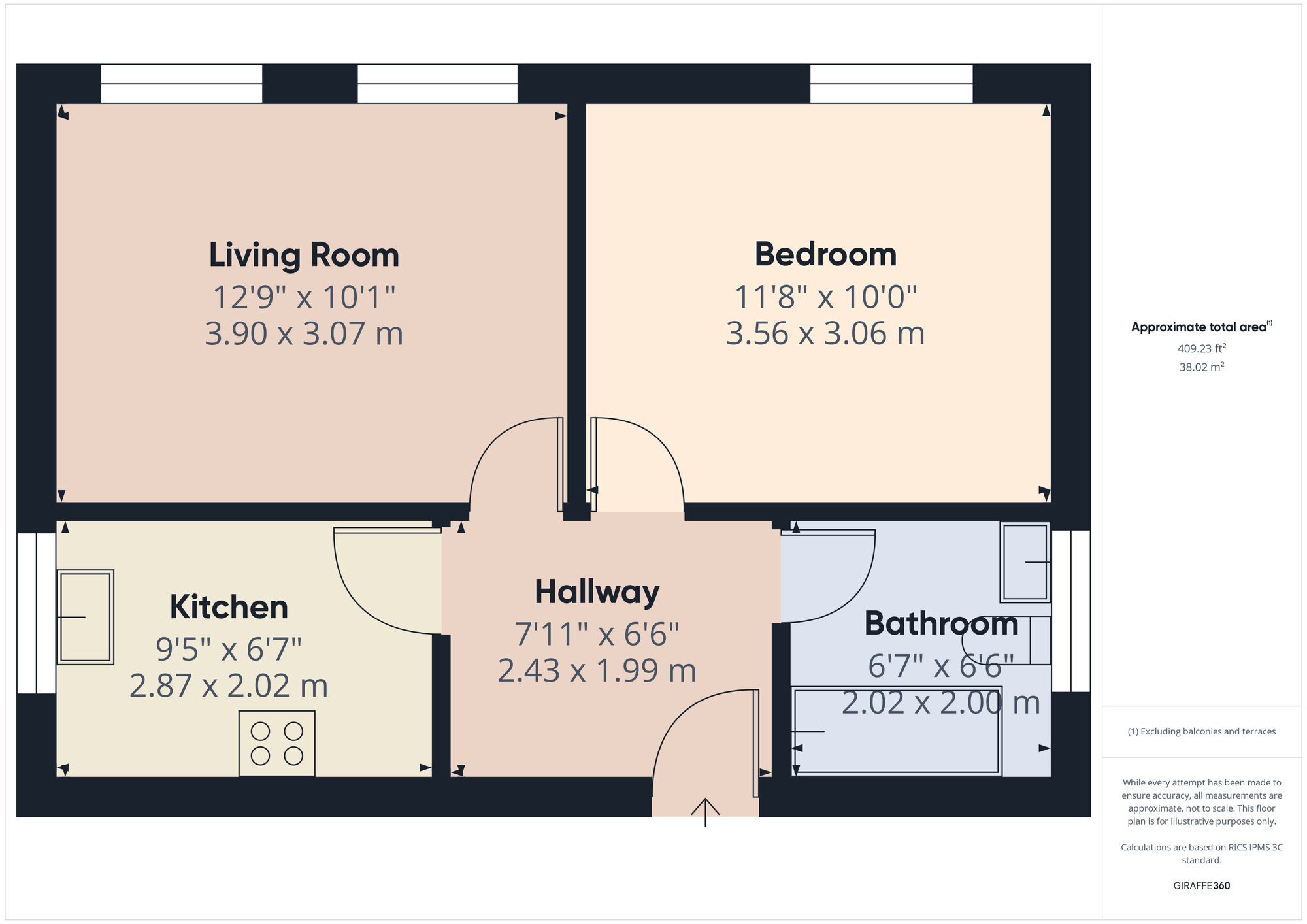 Floorplan of 1 bedroom  Flat for sale, Mawney Road, Romford, RM7