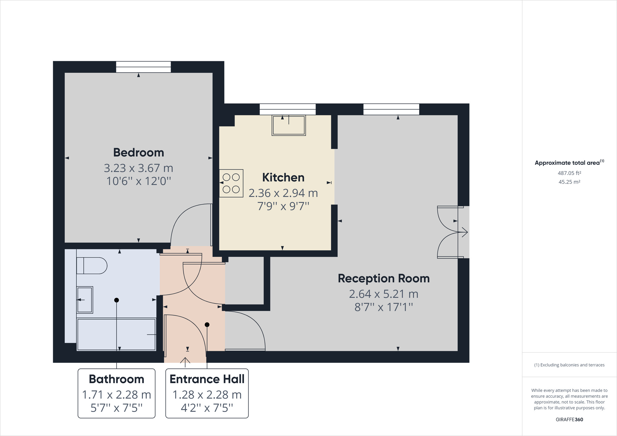 Floorplan of 1 bedroom  Flat for sale, London Road, Romford, RM7