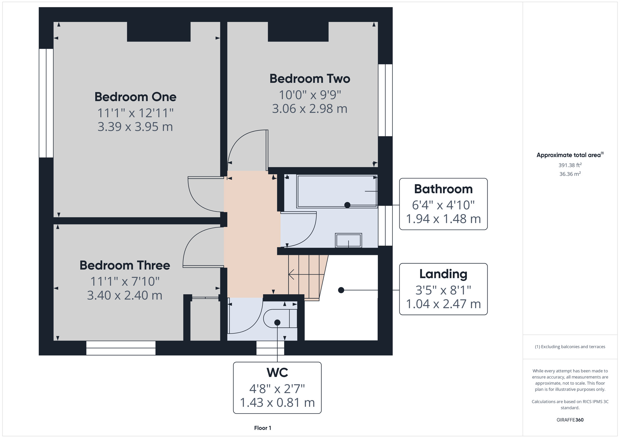 Floorplan of 3 bedroom Semi Detached House for sale, Kings Road, Chelmsford, Essex, CM1