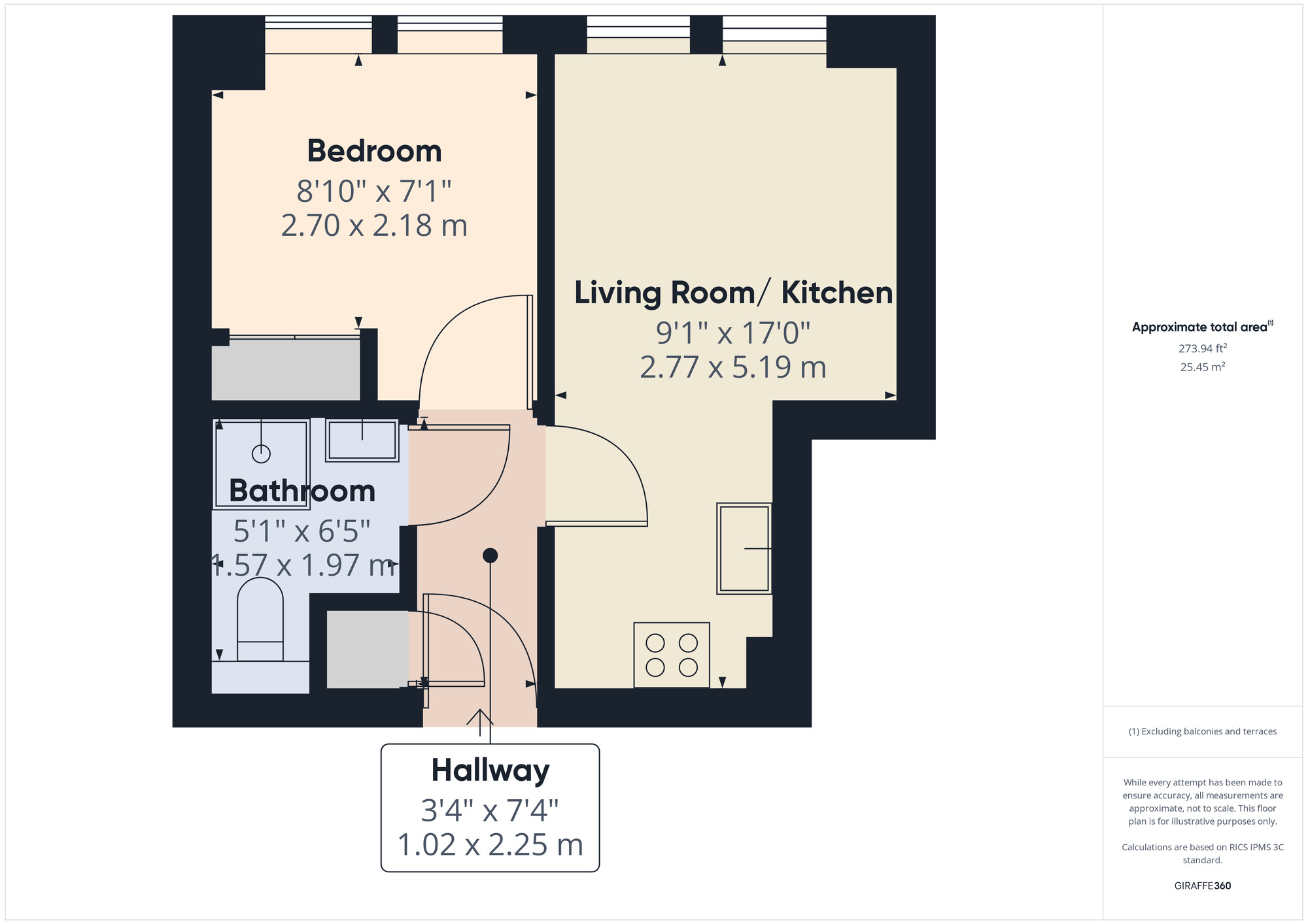 Floorplan of 1 bedroom  Flat for sale, Mercury Gardens, Romford, RM1