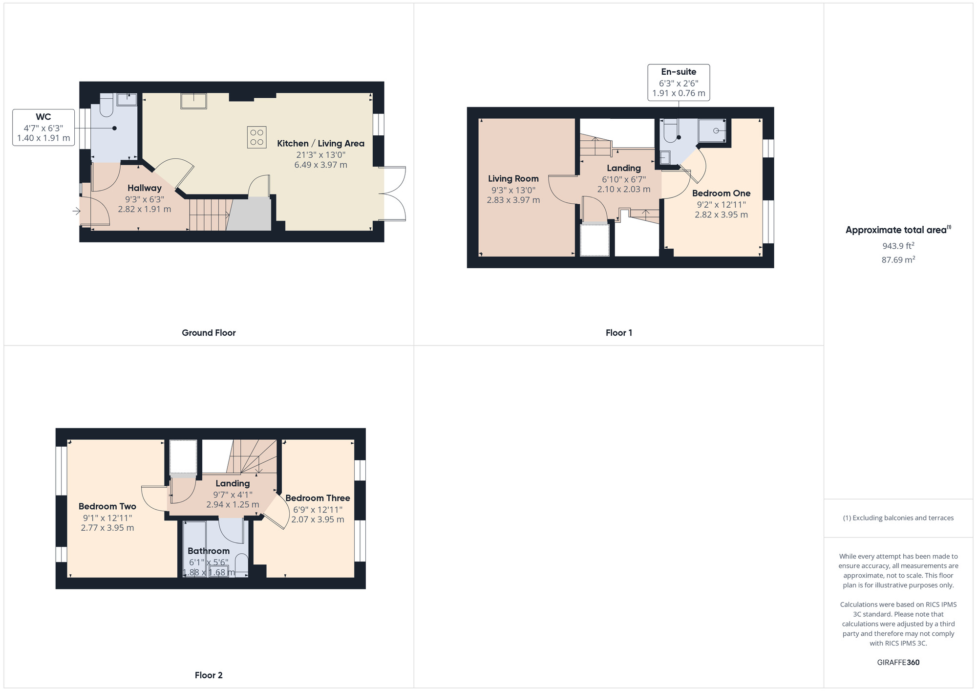 Floorplan of 3 bedroom Mid Terrace House for sale, Brookfield Drive, Stanford-le-Hope, Essex, SS17