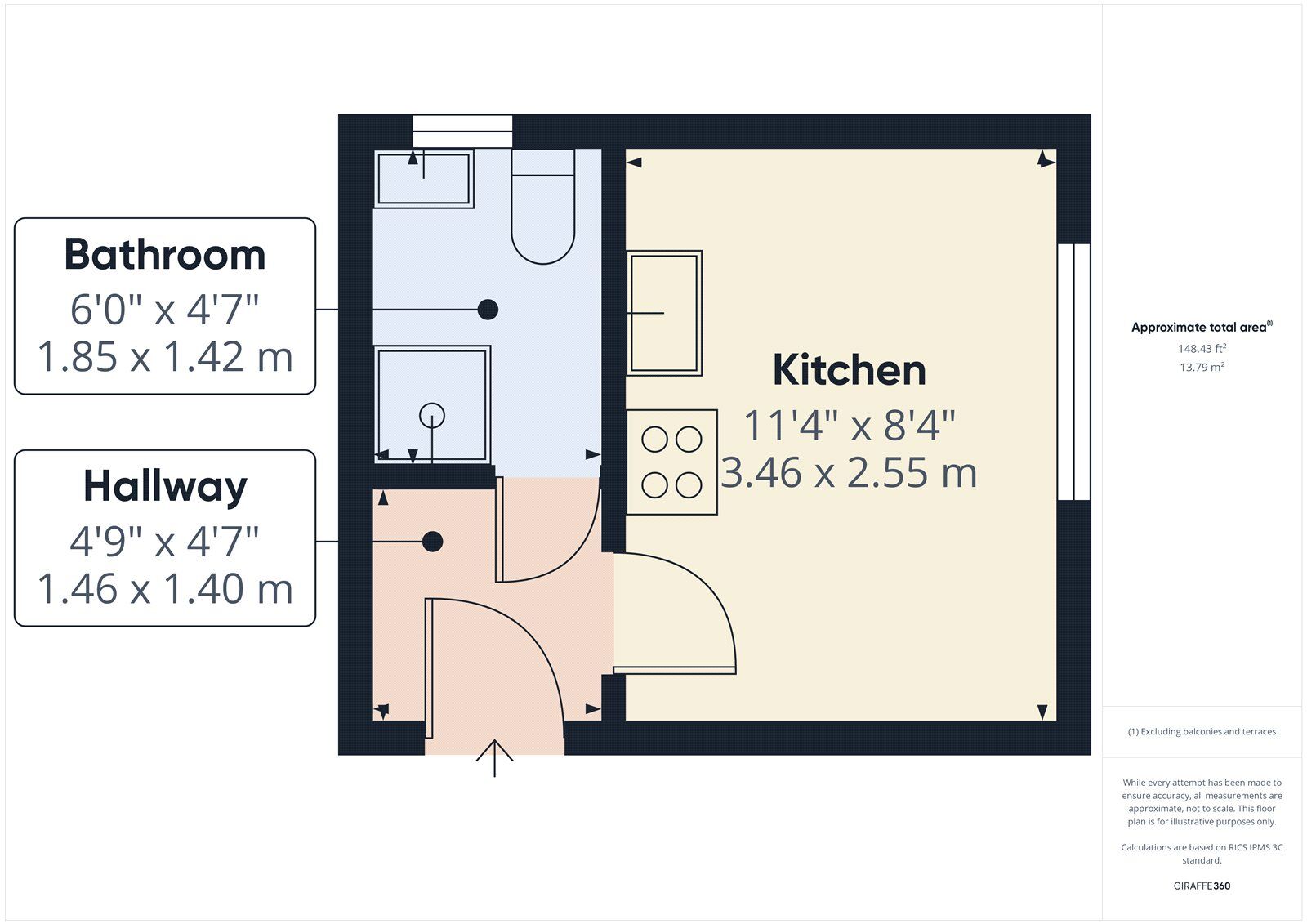 Floorplan of  Flat to rent, Eastern Road, Romford, RM1