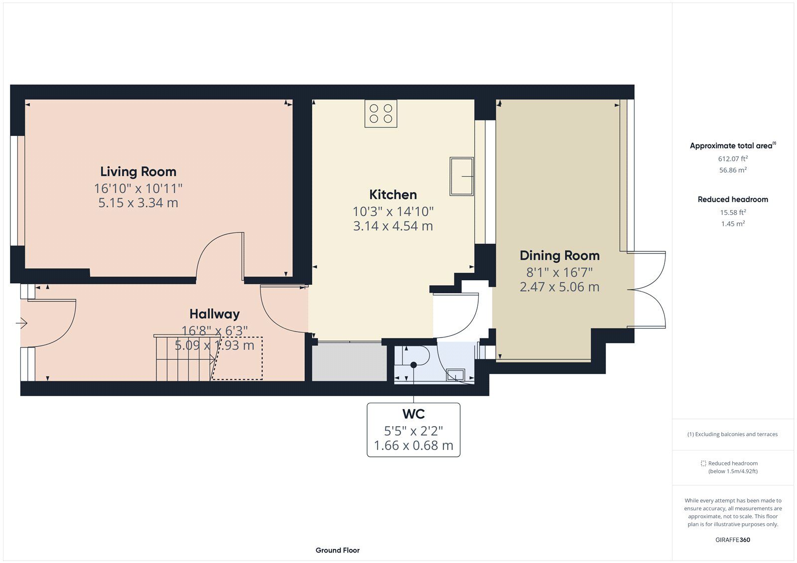 Floorplan of 4 bedroom Mid Terrace House to rent, Great Cullings, Romford, RM7