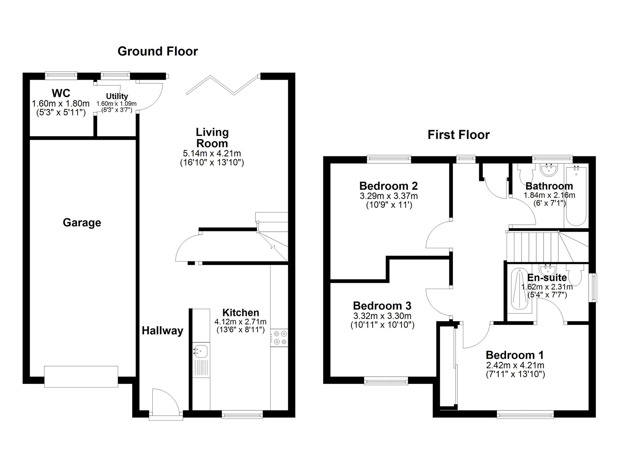 Floorplan of 3 bedroom Detached House for sale, Hylands Close, Chester Le Street, Durham, DH3