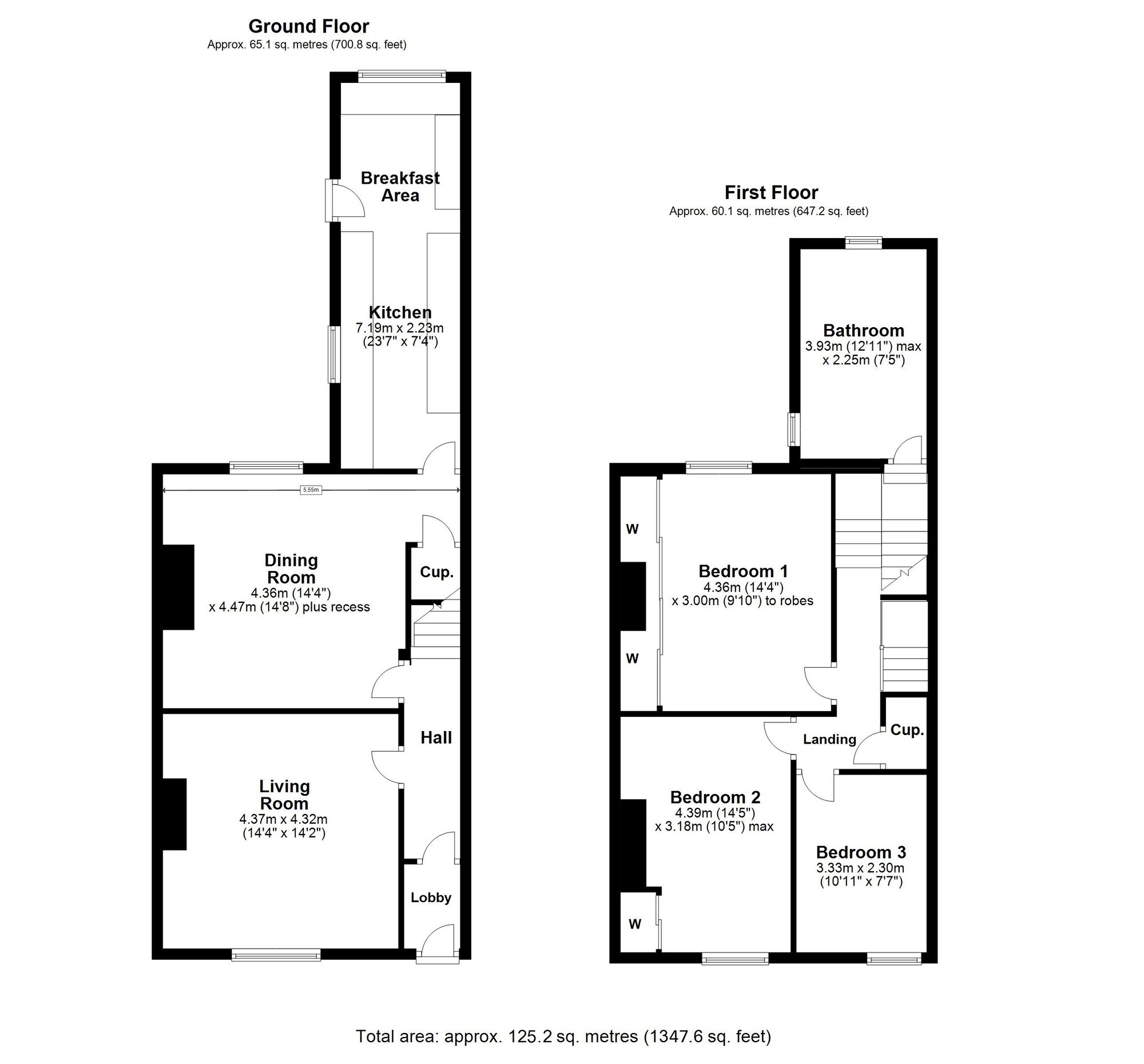 Floorplan of 3 bedroom Mid Terrace House for sale, Hugar Road, High Spen, Tyne and Wear, NE39