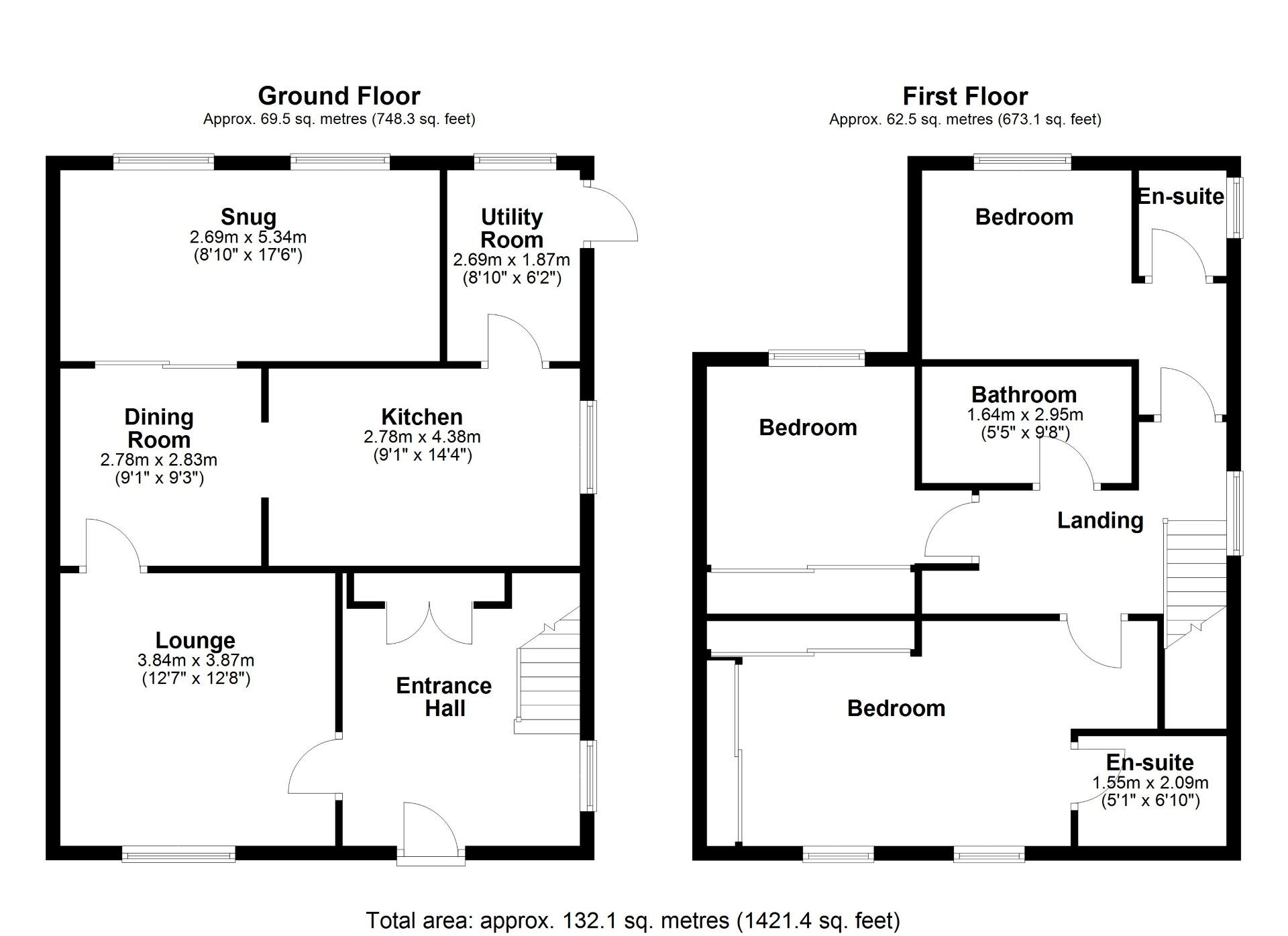 Floorplan of 3 bedroom Semi Detached House for sale, Barkwood Road, Rowlands Gill, Tyne and Wear, NE39