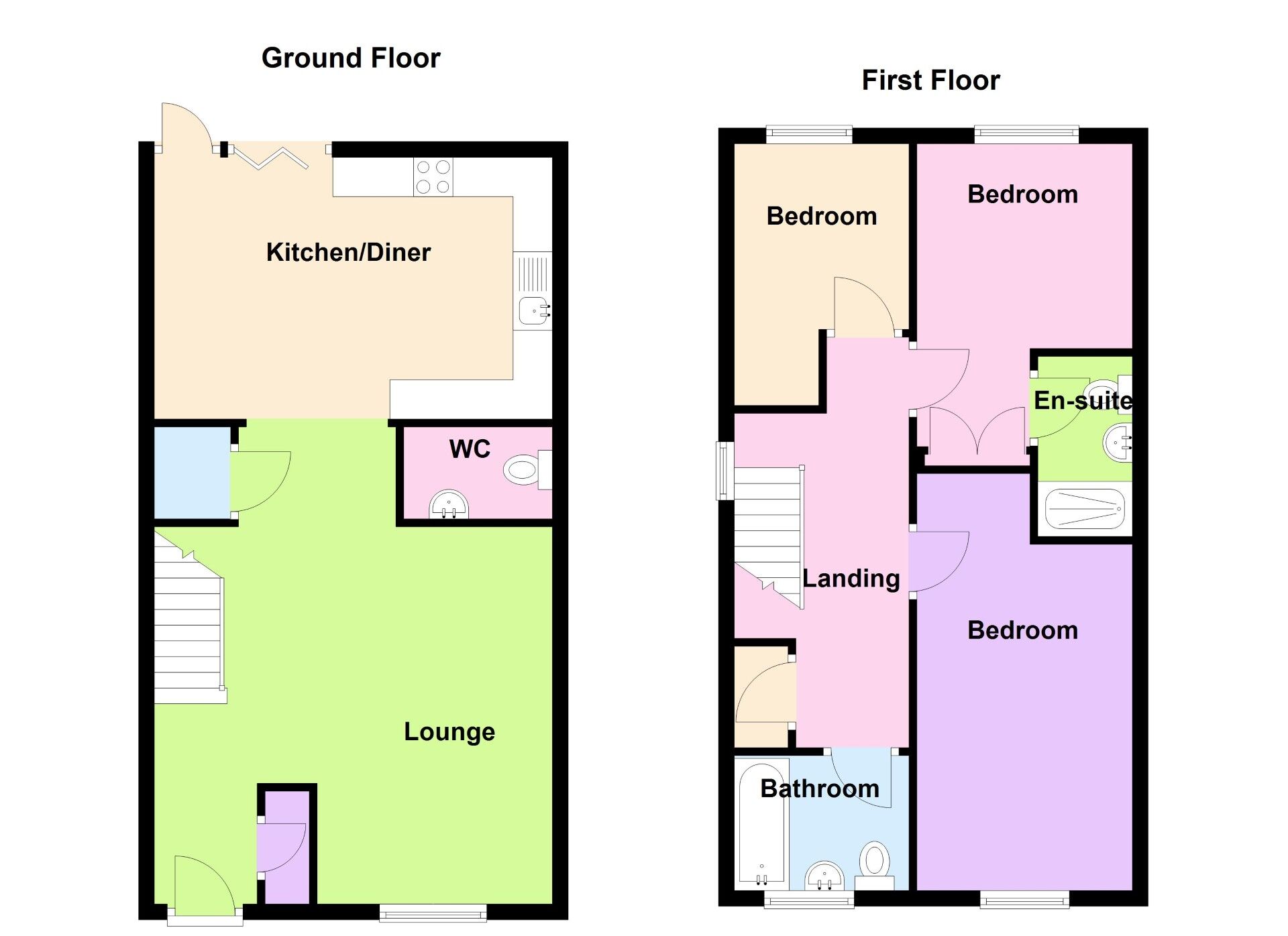 Floorplan of 3 bedroom Semi Detached House for sale, Ashtree Avenue, High Spen, Tyne and Wear, NE39