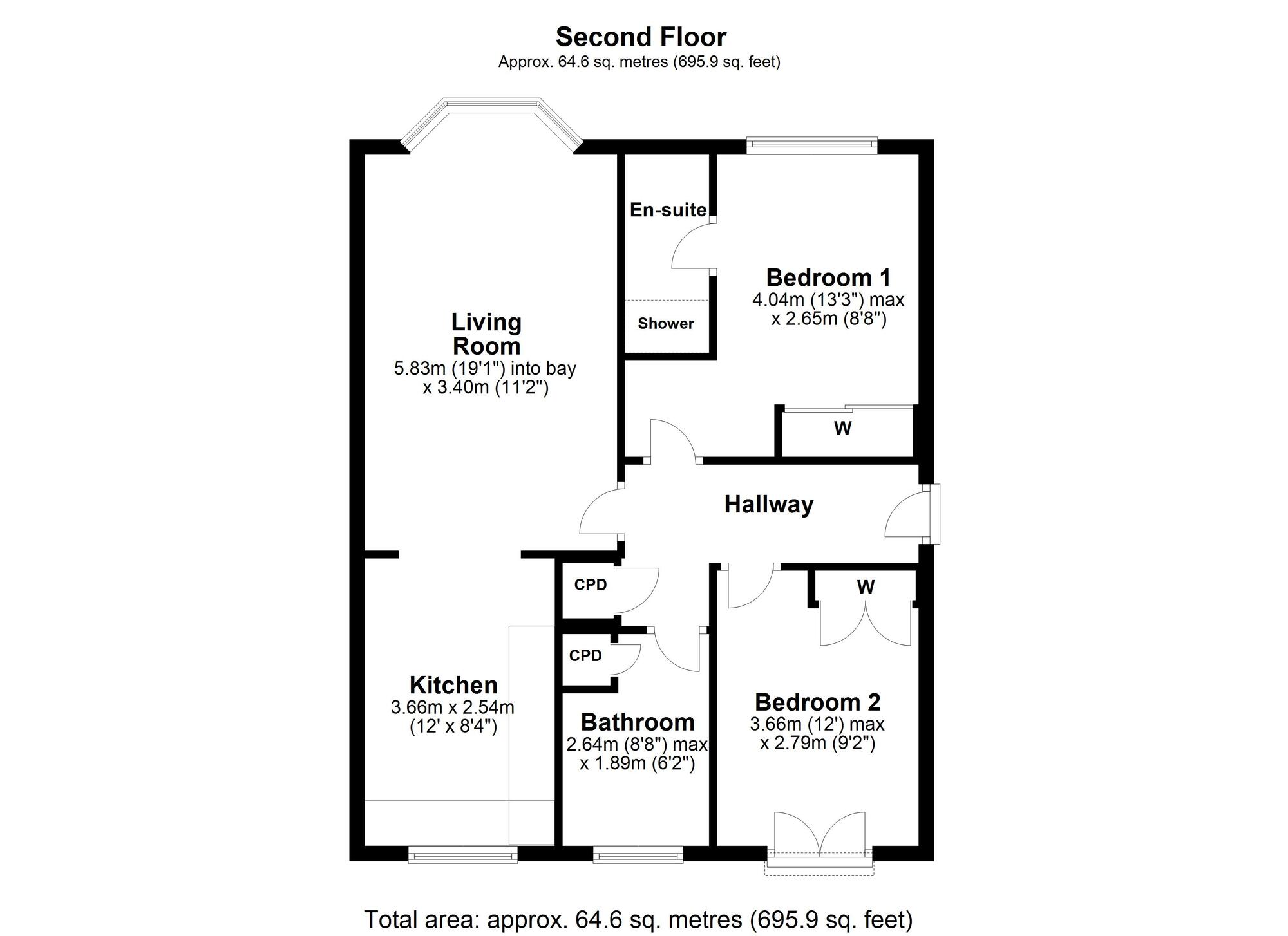 Floorplan of 2 bedroom  Flat to rent, Coltpark Woods, Hamsterley Colliery, Durham, NE17