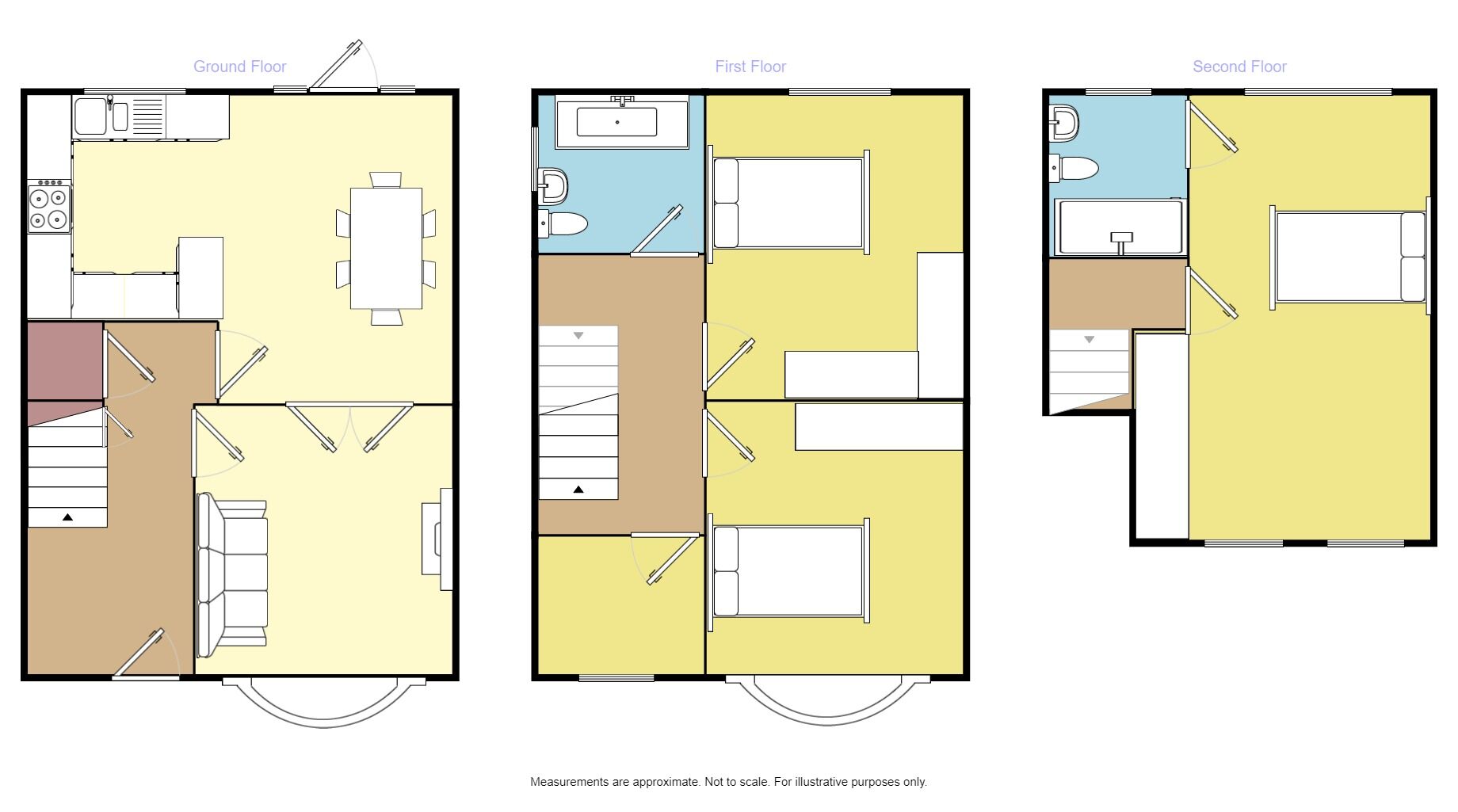 Floorplan of 4 bedroom Semi Detached House for sale, Hempstead Lane, Bapchild, Kent, ME9