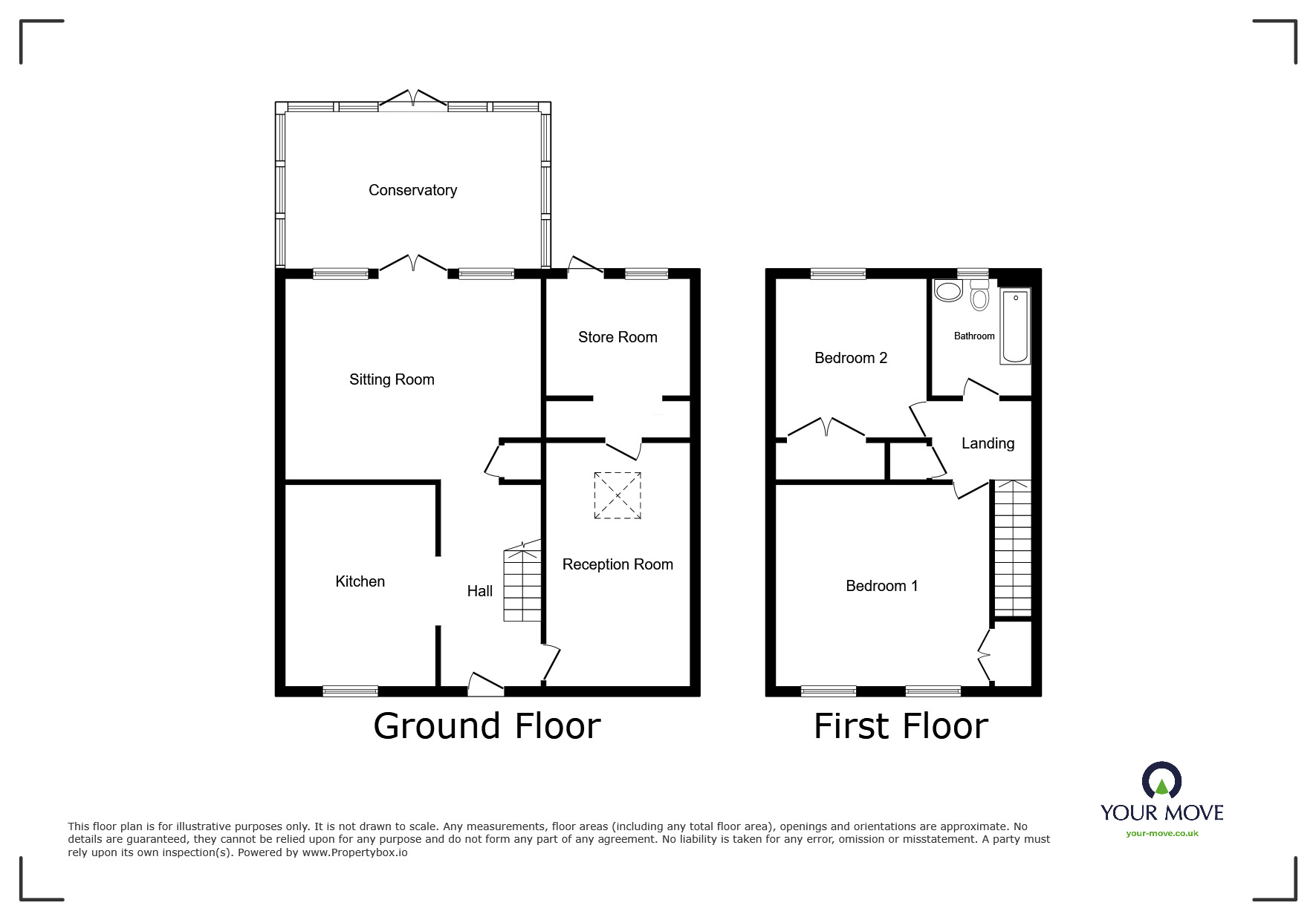 Floorplan of 2 bedroom Link Detached House for sale, Colfe Way, Kemsley, Kent, ME10