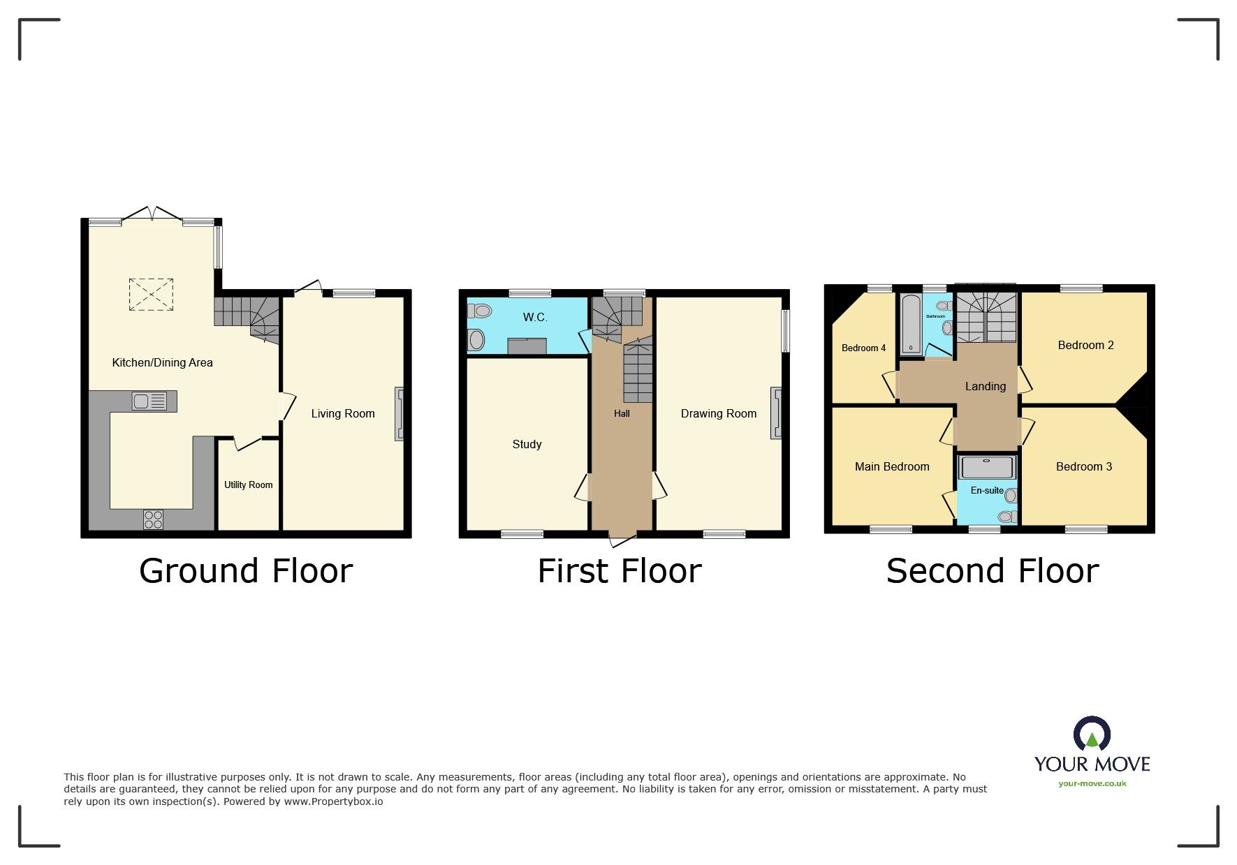 Floorplan of 4 bedroom Semi Detached House for sale, Wises Lane, Borden, Kent, ME9