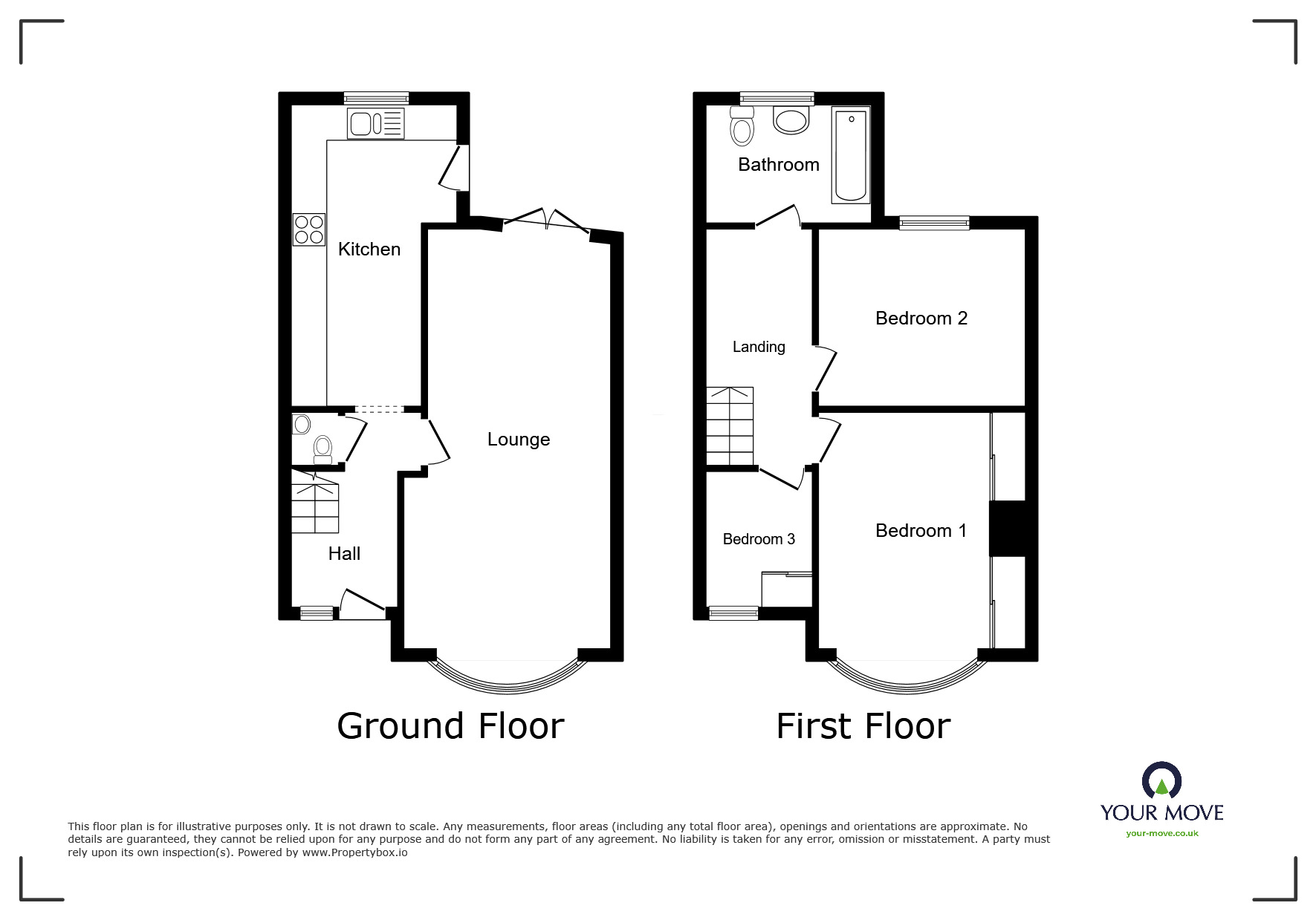 Floorplan of 3 bedroom End Terrace House for sale, Gaze Hill Avenue, Sittingbourne, Kent, ME10