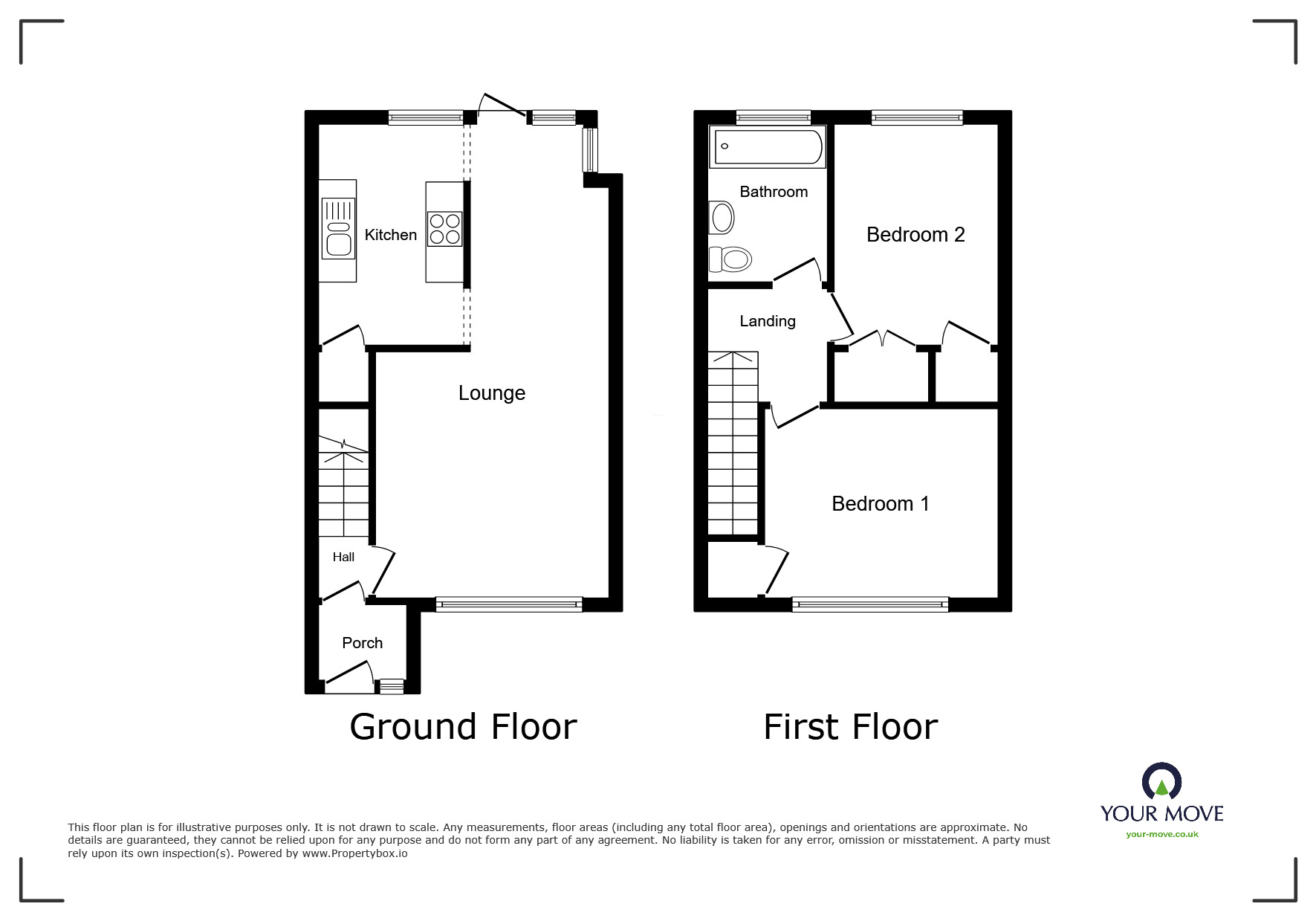 Floorplan of 2 bedroom Mid Terrace House for sale, Sprotshill Close, Sittingbourne, Kent, ME10