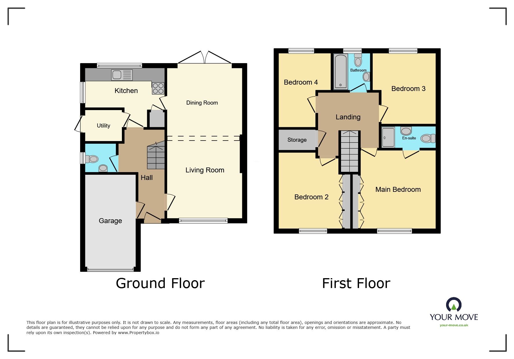 Floorplan of 4 bedroom Detached House for sale, Cinnabar Drive, Sittingbourne, Kent, ME10