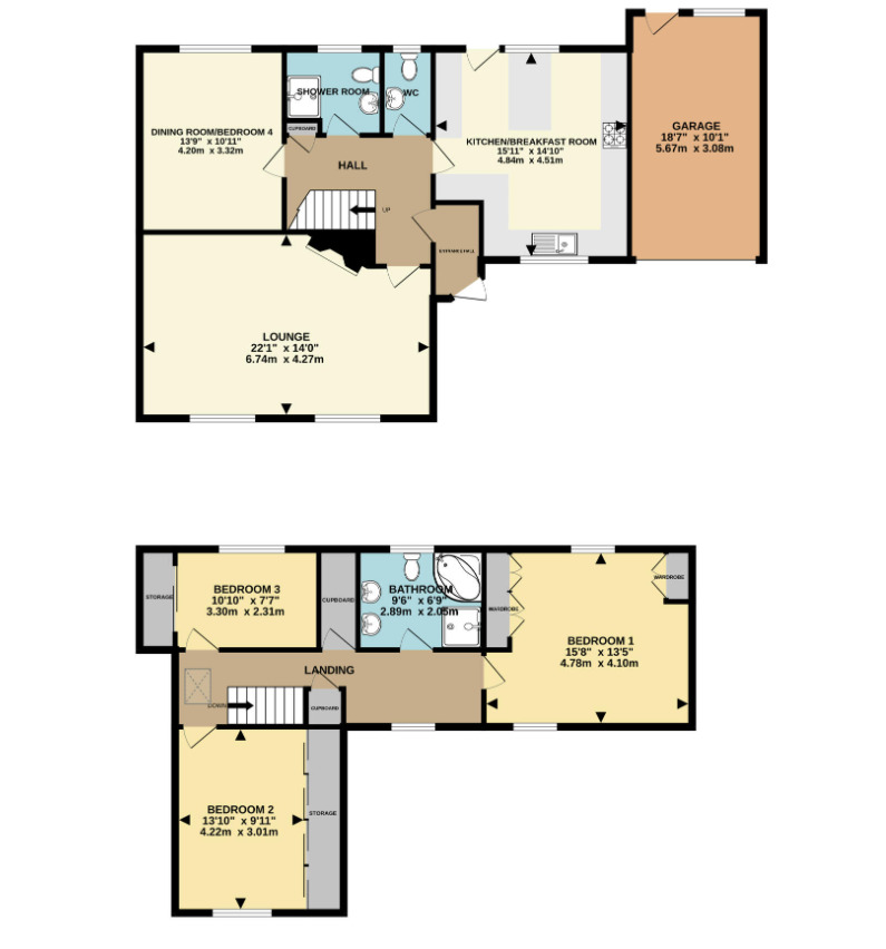 Floorplan of 3 bedroom Detached Bungalow for sale, Highsted Valley, Rodmersham, Kent, ME9