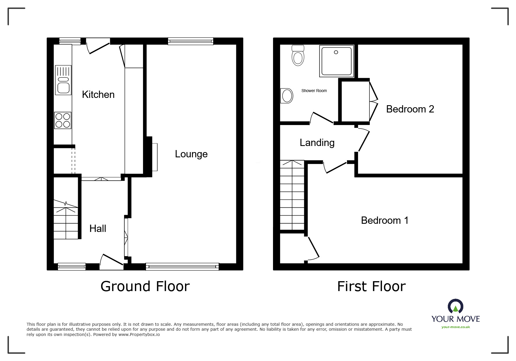 Floorplan of 2 bedroom Mid Terrace House for sale, Regis Crescent, Sittingbourne, Kent, ME10